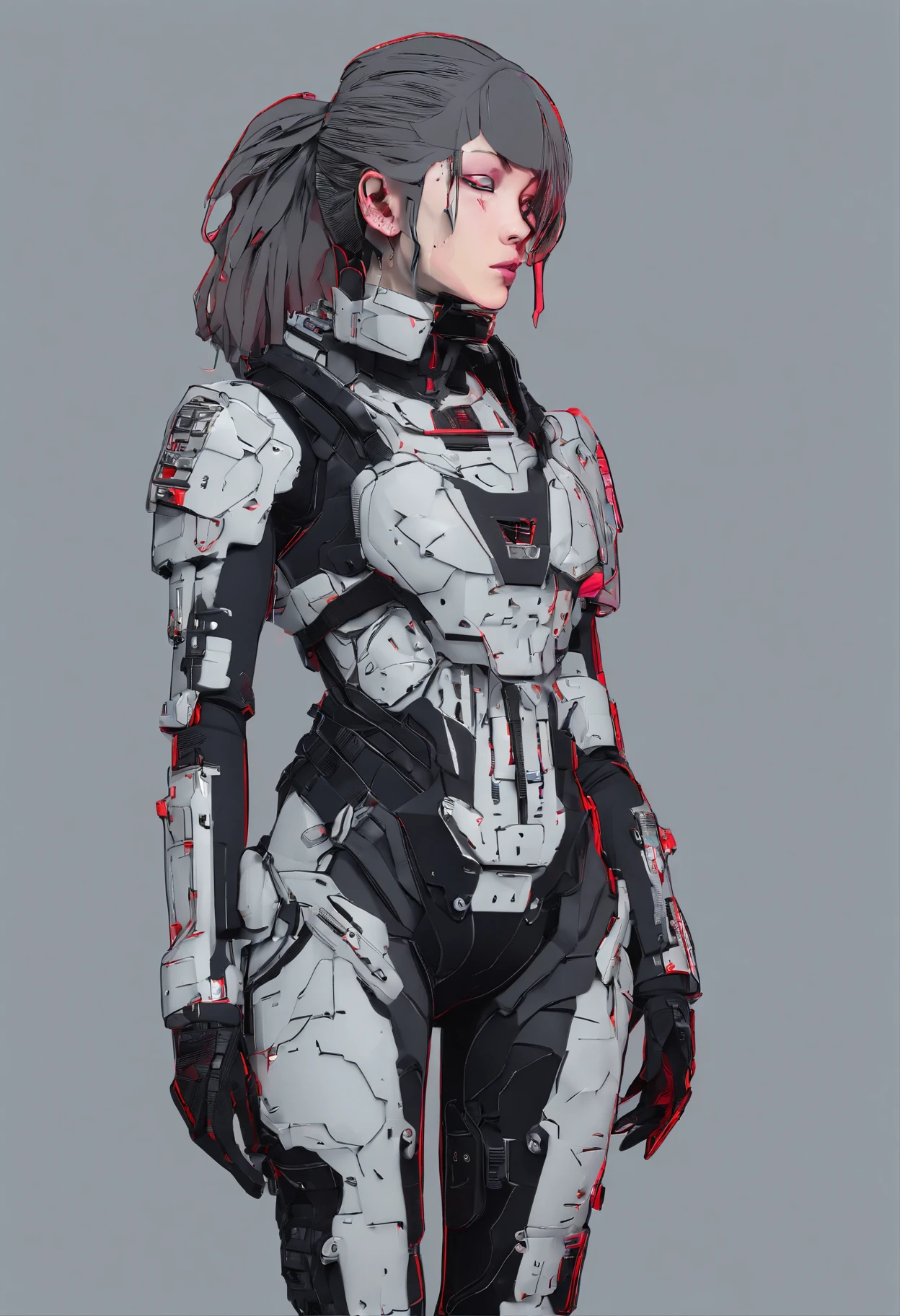 Beautiful surreal photo of cute young Swedish woman with rune tattoo, ((Dirty face blood splattered)), (((Wearing Full Heavy Mech Armor, Combat Harness, Neon Highlights))) short red dreadlocks, (((Sitting in futuristic tank pose))), (Exterior of military facilities on background), Camouflage Net, Ammunition crates, fires, Smoke, wreckage, Camouflage Net, Ammunition crates, Rain, stormy, Wet, Abstract beauty Abstract beauty, near perfect, Pure form, Golden ratio, Concept art, intricate detailes, 8k post-production, High resolution, Super Detail, Trending on ArtStation, Sharp Focus, studio photo, intricate detailes, Very detailed, by Robert Capa
