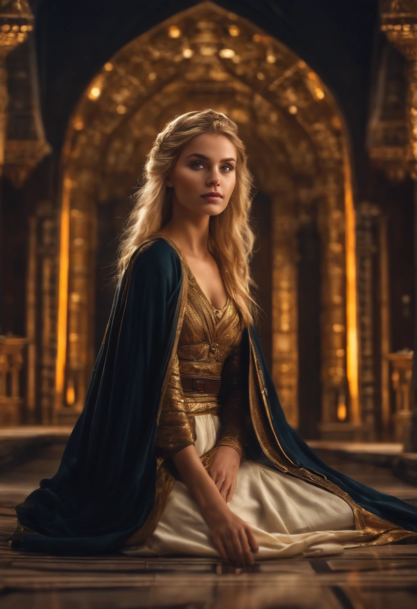 A girl with golden hair, a pretty face, and she's a Jedi Master.