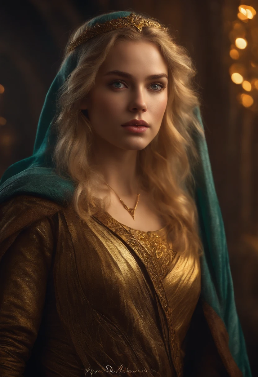 A girl with golden hair, a pretty face, and she's a Jedi Master.