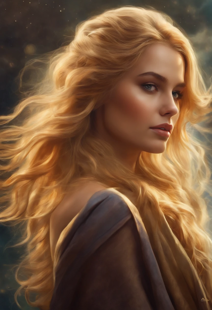 A girl with golden hair, a pretty face, and she's a Jedi Master.