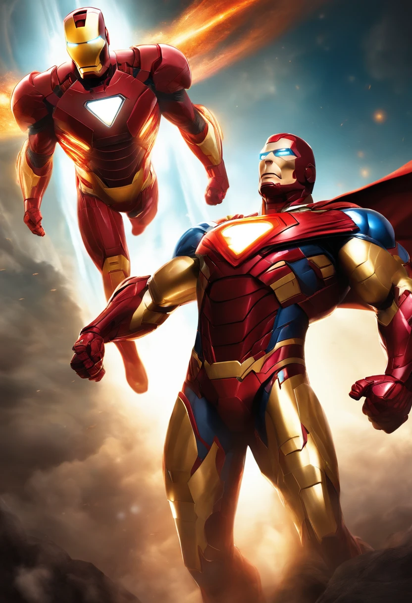 Iron Man and Superman combined together. Fusion in a single character.