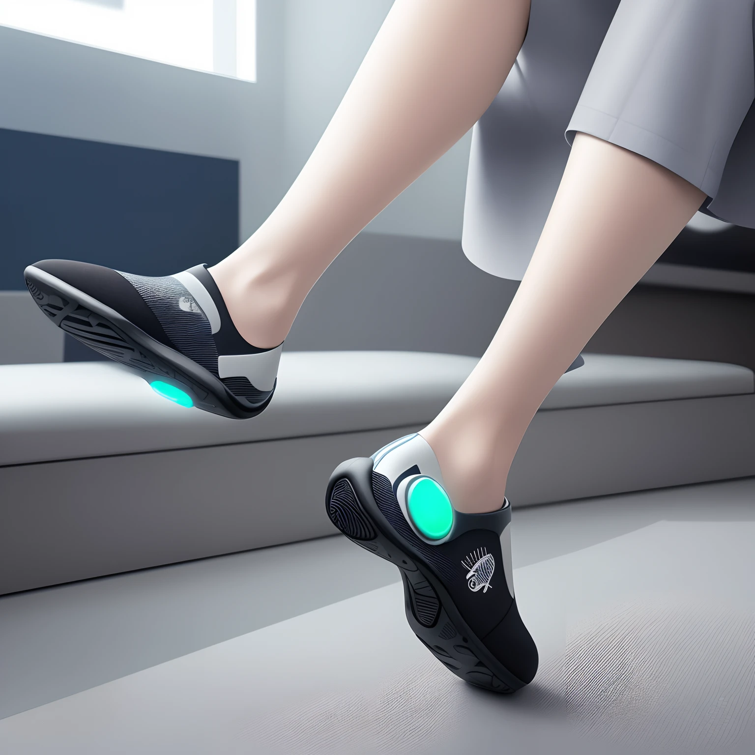 Os sapatos inteligentes se tornam comuns, Incorporating sensors to monitor foot health and posture, Automatic pressure adjustment. sapatos futuristas