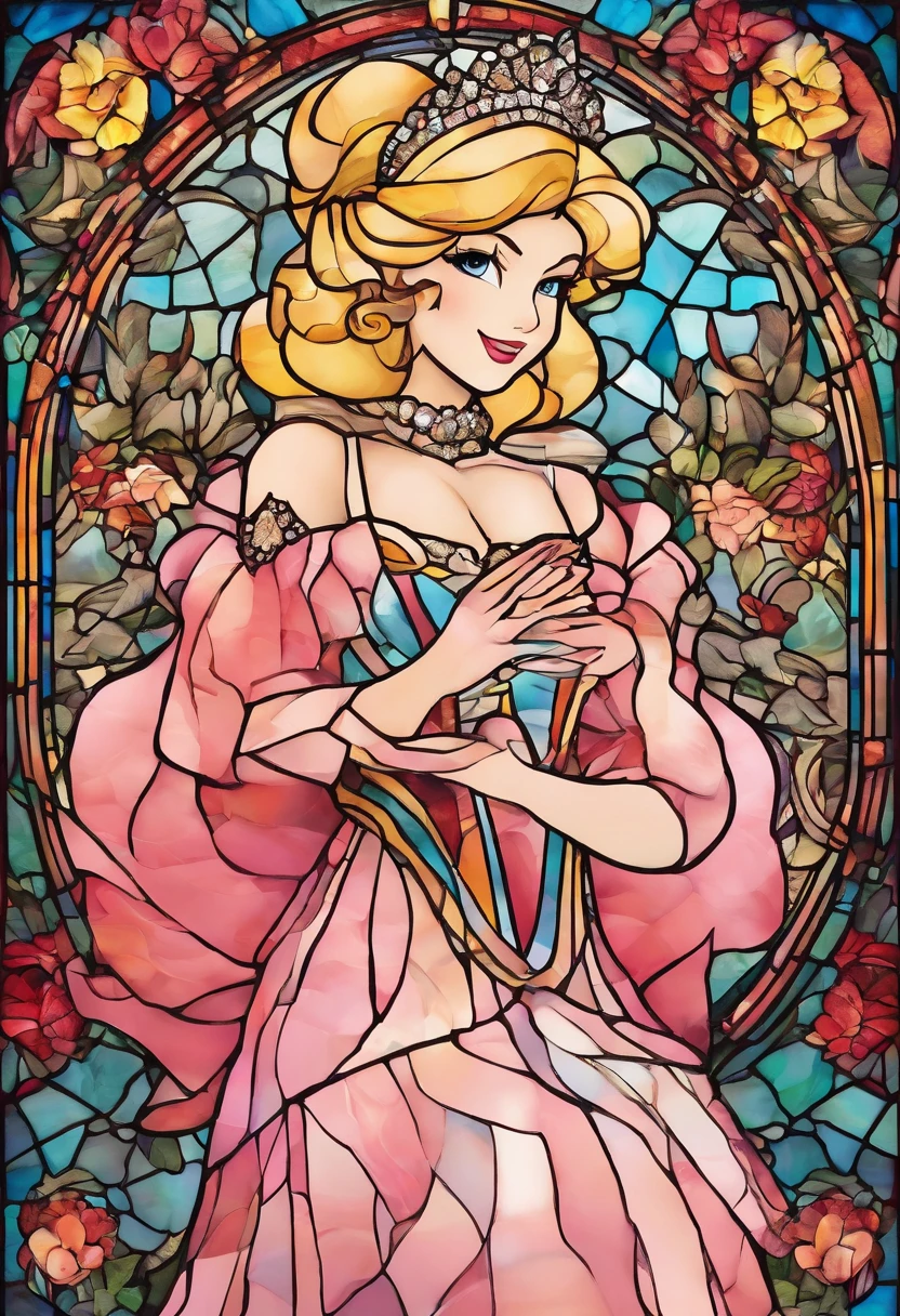 princess peach cupping her hands together in a portrait