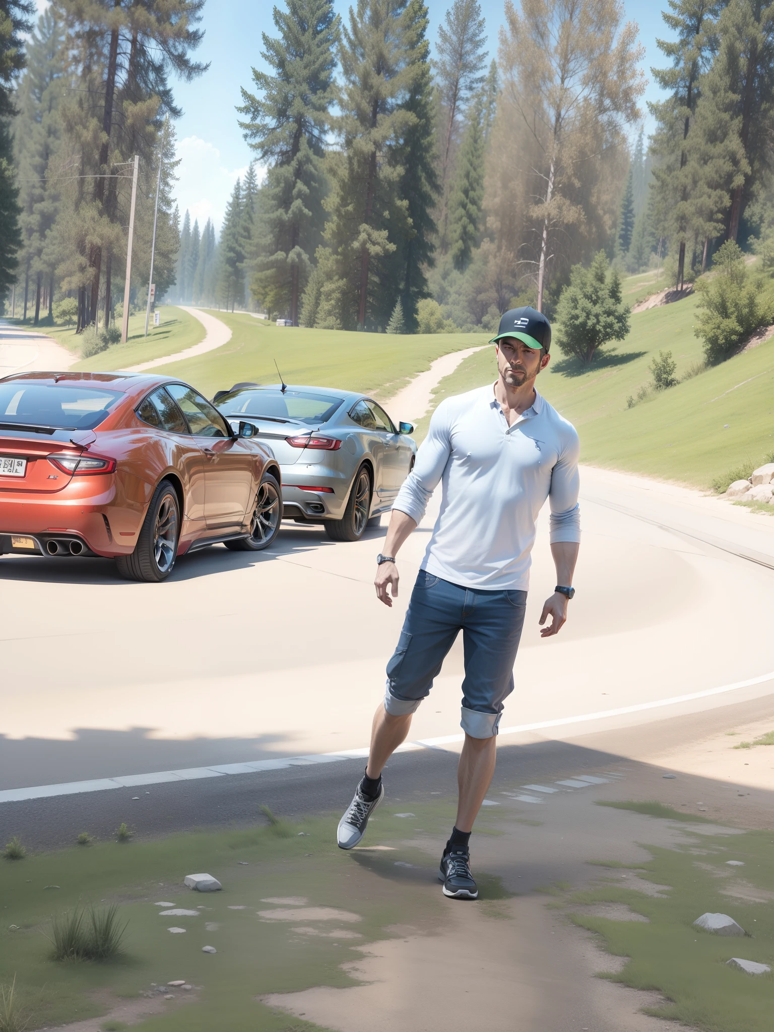 Change background,8k,ultra HD,cars, realistic.
