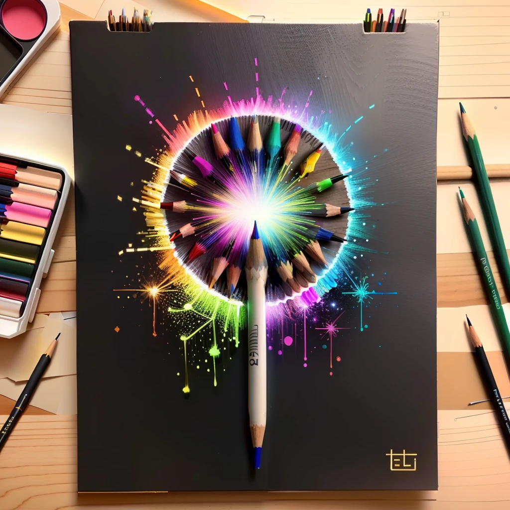 Make a glow pencil art