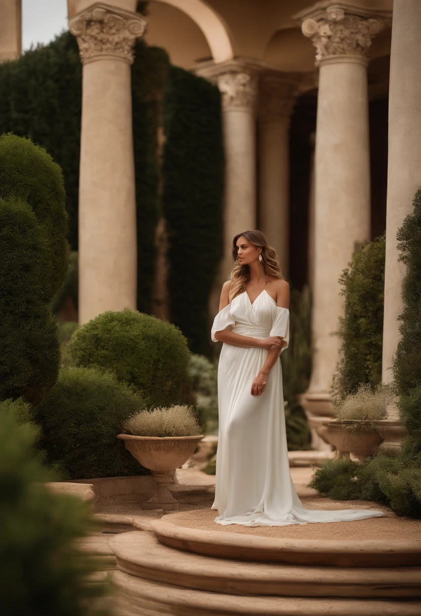 The garden:
A spacious and lush garden, with stone or marble paths.
Large green leafy trees that provide shade.
Arbustos y flores que decoran el paisaje.
A marble or stone bench where Brutus might be pondering.
Golden light from the afternoon sun bathing the garden.
Bruto:
Bruto vestido con una toga romana, standing in the center of the garden.
Your thoughtful, worried expression as you struggle with your thoughts.
Porcia:
Porcia approaching Brutus with a worried look on his face.
Dressed in an elegant robe.
Ligario:
Ligario in a corner of the garden, observing the conversation between Brutus and Porcia.
Dressed in discreet clothes and a certain expression.
Caesar's Palace:
En el fondo, a structure representing Caesar's palace.
A subtle change in lighting and background music to indicate that important political decisions are being made there.