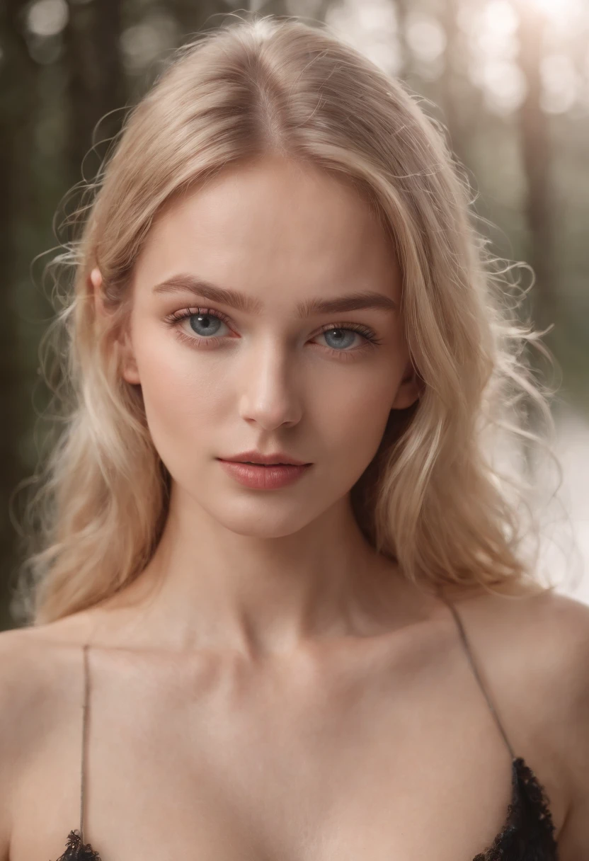 naked woman, Detailed, Megarealism, Realistic, hyper realisitic,maikurobikini,Full body like,a blond
