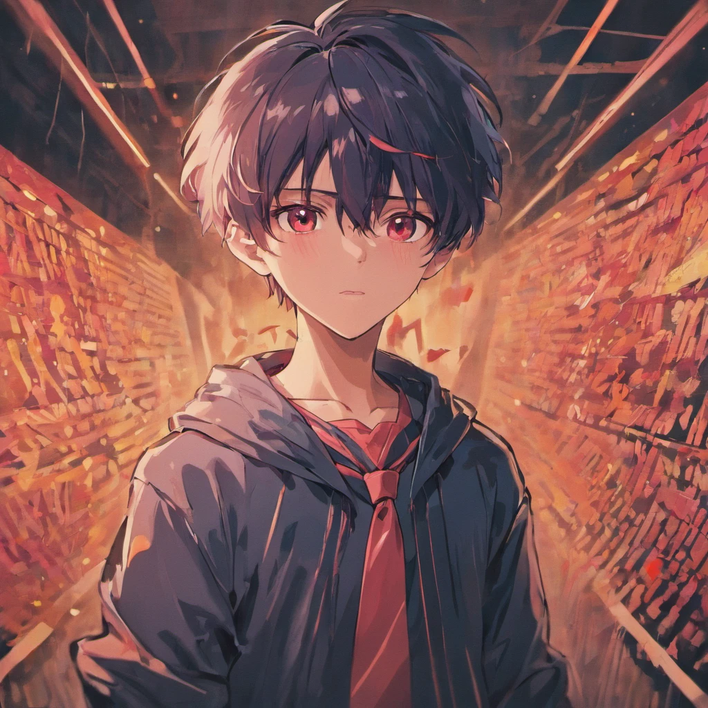 Boy, cool style, yandere mode,anime