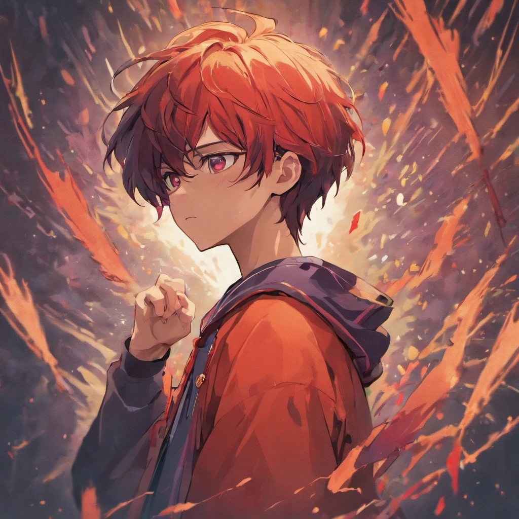 Boy, cool style, yandere mode,anime