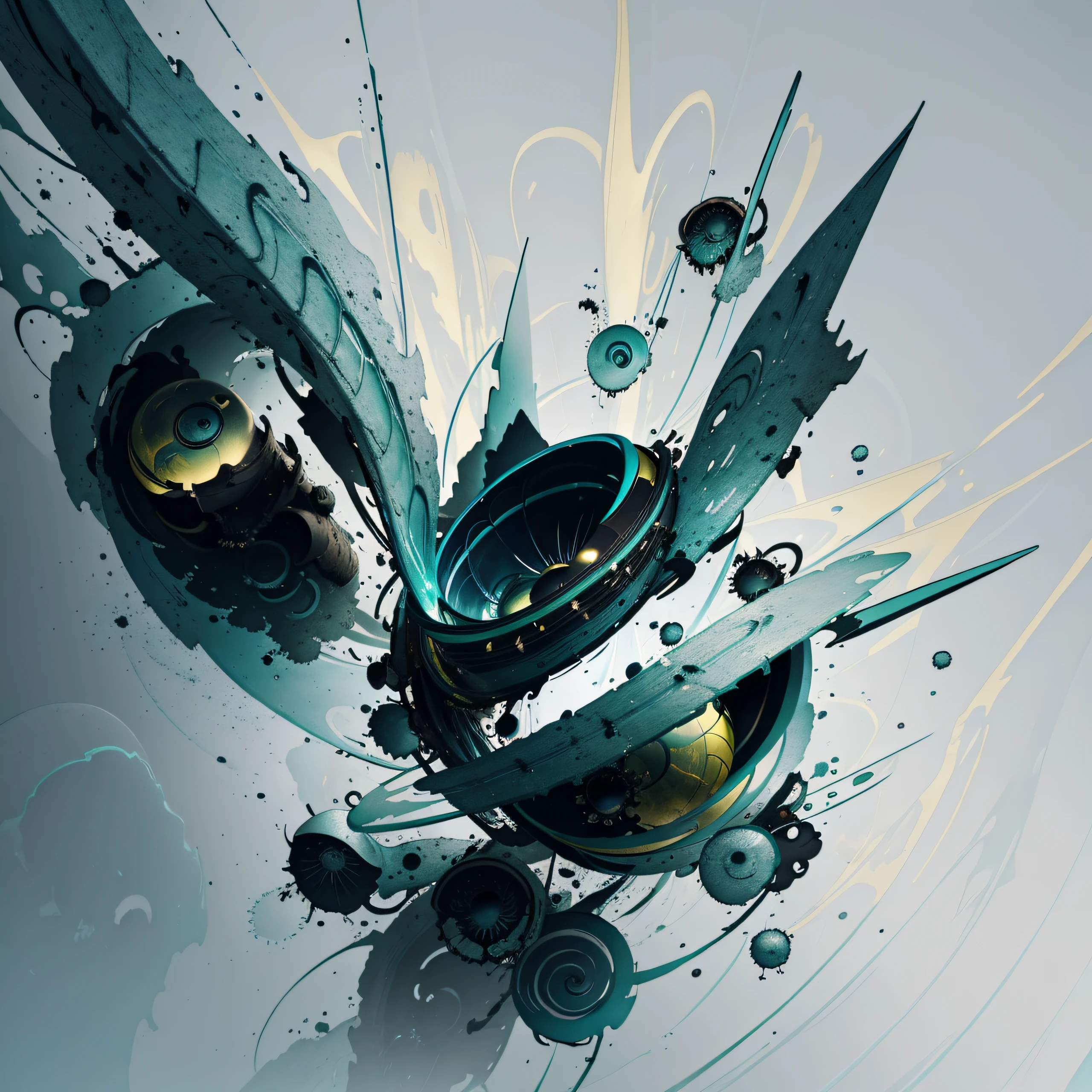a close up of a blue, yellow and dark green, watercolor, design with a broken glass, infinity swirls, abstract 3 d artwork, 3d abstract render overlayed, 3d digital art 4k, cinema 4 d art, c 4 d ", abstract high quality, epic 3 d abstract model, 3 d digital art, abstract 3d rendering, smoth edges, 3d digital art, 8k hd wallpaper digital art