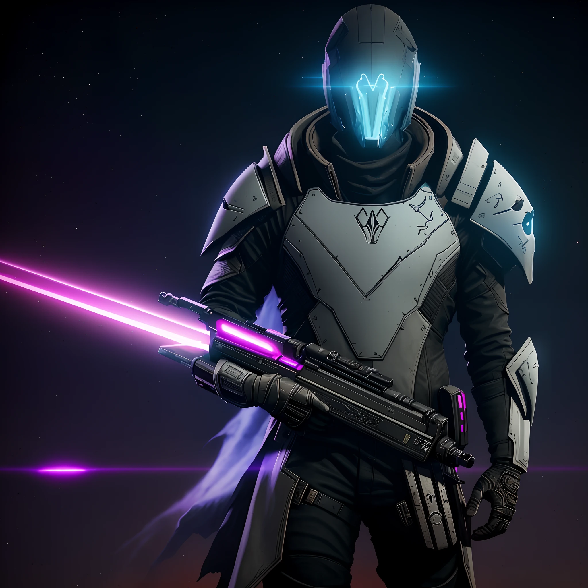 Destiny 2 warlock,synthwave background