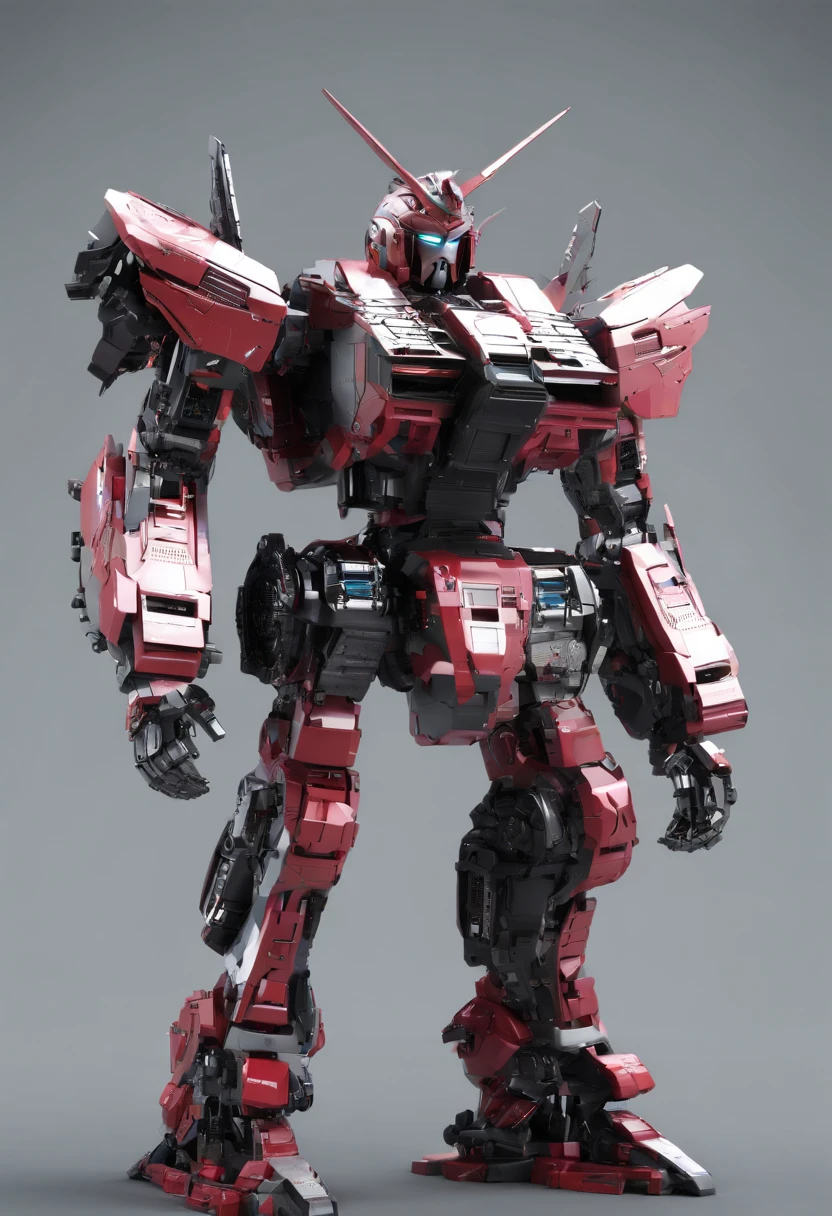 Wrecked Gundam, Years have passed,Science fiction, Sense of technology, C4D, OC Renderer, high detailing, industrial design, 8K HD, studio lights, Retro