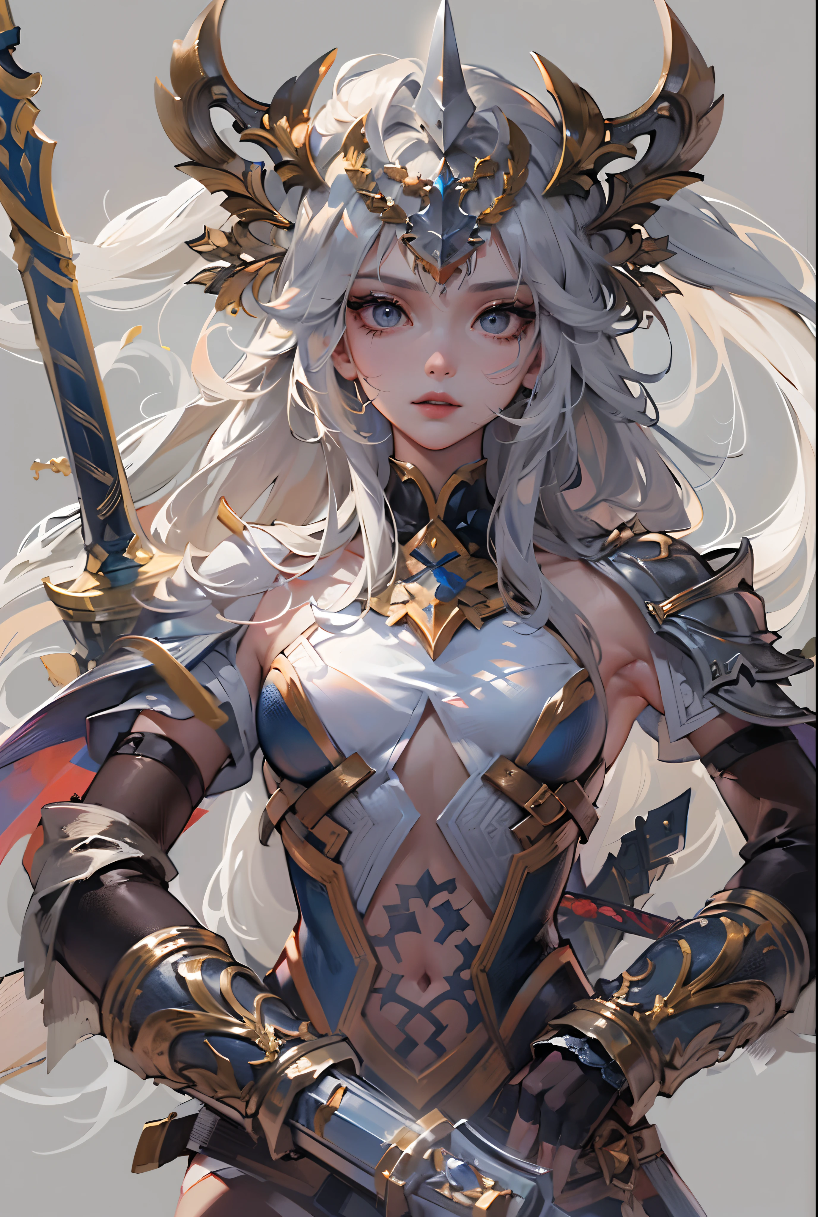 ((tmasterpiece)),(Best quality at best),(A half body),looks away,(ultra intricately detailed),(Highest definition),(8K),(Clean lines),(Perfect facial features,Perfect flesh),(offcial art),1little girl,(sword master),giant sword,uncanny,warriors,strong,Absurd style,mischief