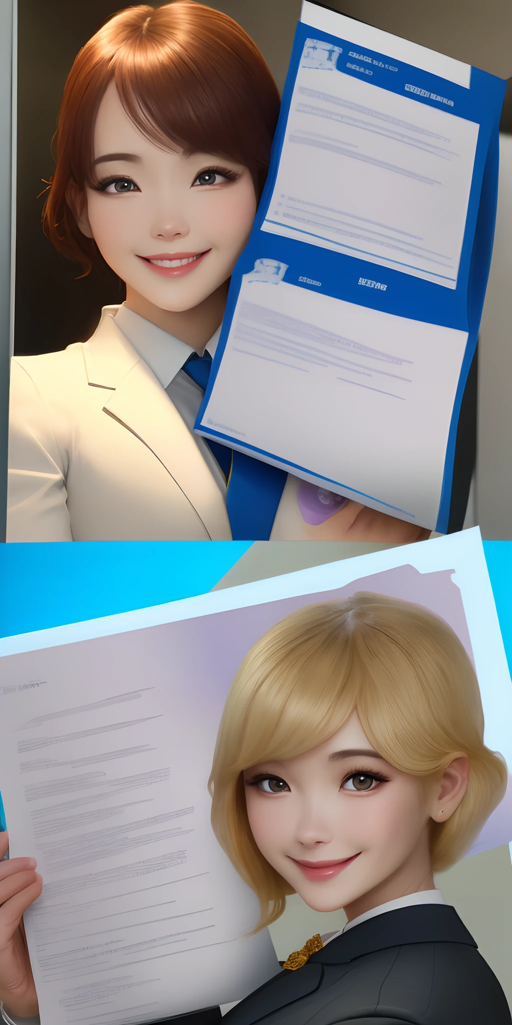 qualidade superior、qualidade superior、realisitic、unidade、Papel de parede 8k、Arte Oficial、papel de parede CG unidade 8k altamente detalhado、ultra-detalhada、alta resolução、Physically-based rendering、ultra-detalhada,magnifica, detalhe fino,1girl em、(cara de sorriso:1.1)、rosto magro、Senhora bonita、face hiperdetalhada、olho detalhado、Double eyelidm、Kamimei、Veja a vista、Fundo desfocado、(Seios colossais)、(Chest to head)、Fachada、rosto magro、s office、profetional lighting、(Iluminando o rosto:1.3)、Melhor Luz、(business suit)、(Phalaenopsis Shinobu)、Igual、