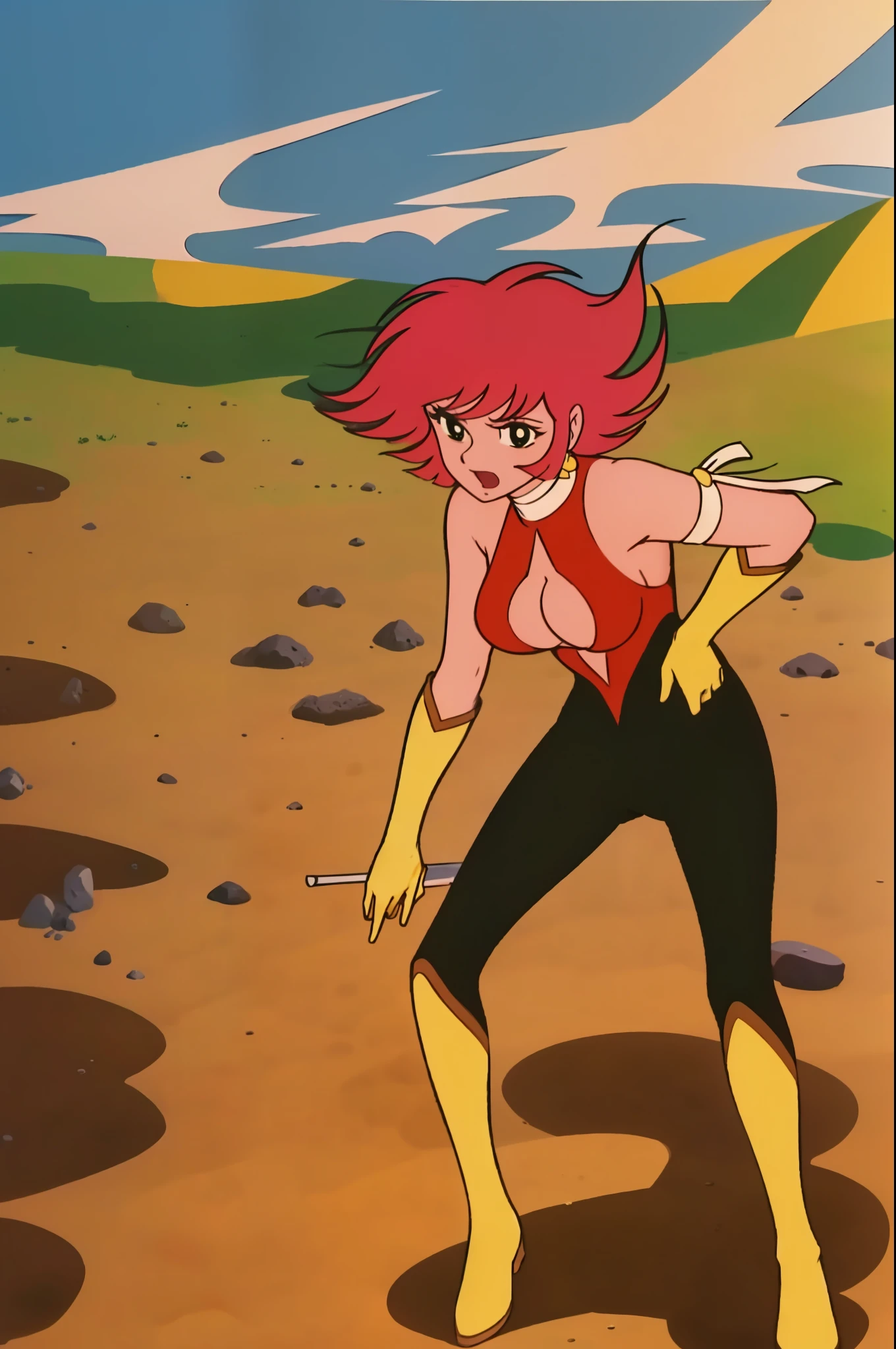 masterpiece, best quality, solo, 1girl,outdoor,looking at viewer,(cowboy shot:1.2), CutieHoney,full body