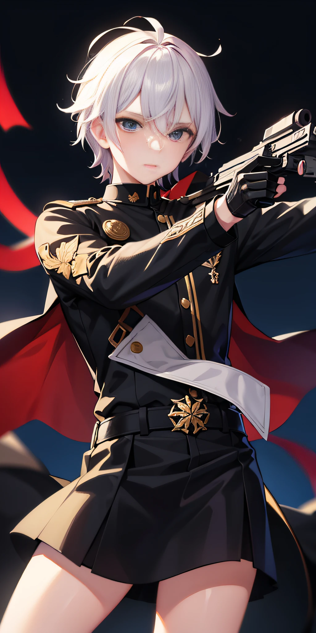 (​masterpiece、top-quality)、Male VTuber、Fighting with a gun、male people