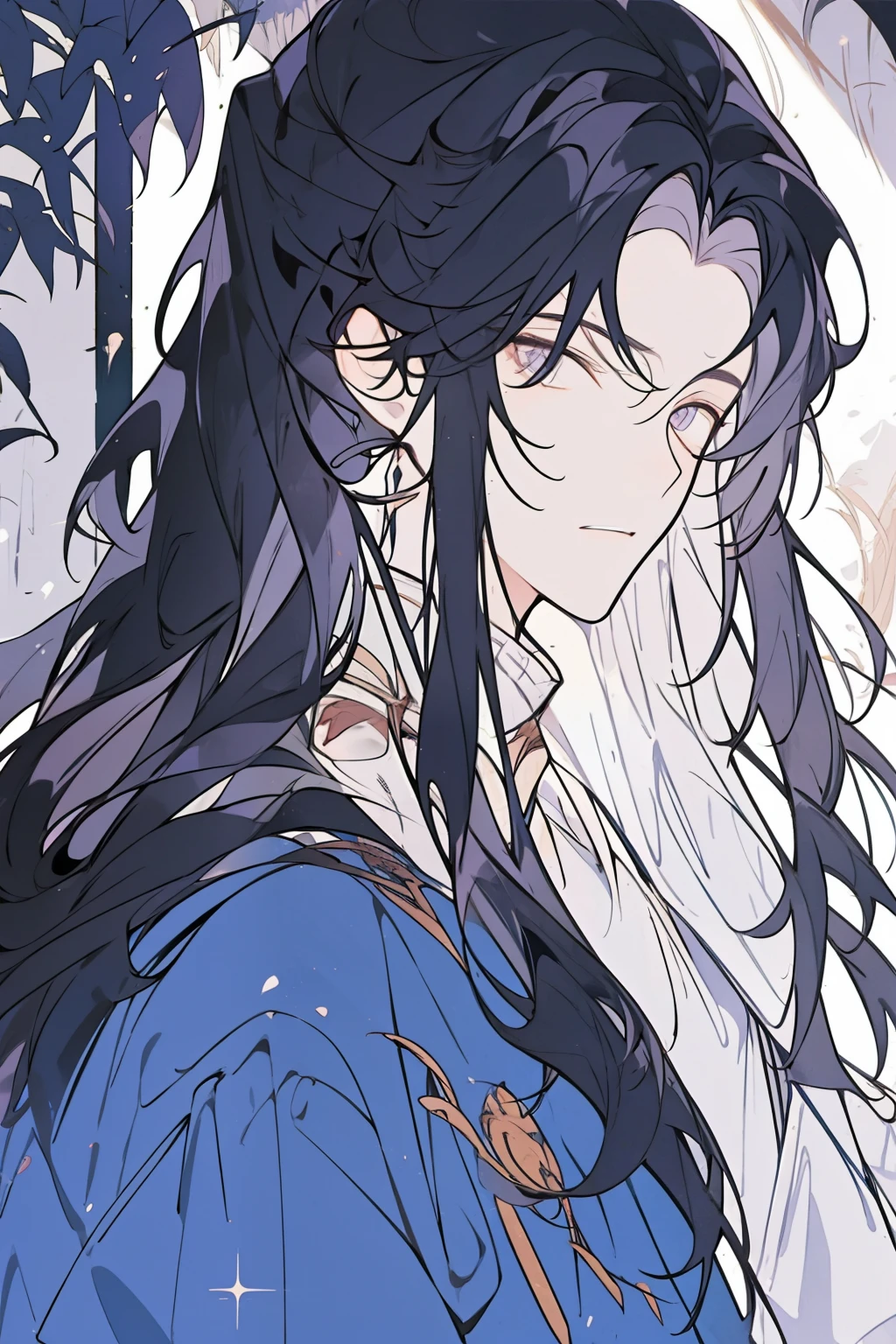 (black-haired,morado-eyed,sexy,royalty,bad boy,white skin,high quality,very detailed,detailed face),(portraits),vivid colors,moody lighting, ropa: Para la parte superior una camisetas 'de estilo 'bandeau'. Estos se combinan con pantalones ciclistas, tracksuit (es decir, muy anchos).