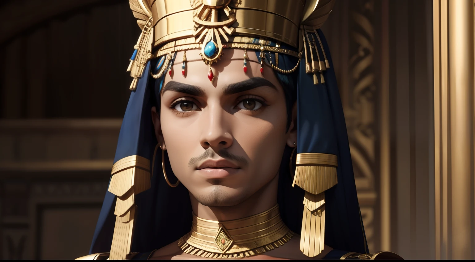 Ptolomeu Filadelfo (filho da cleopatra) (apenas rosto) (com barba)