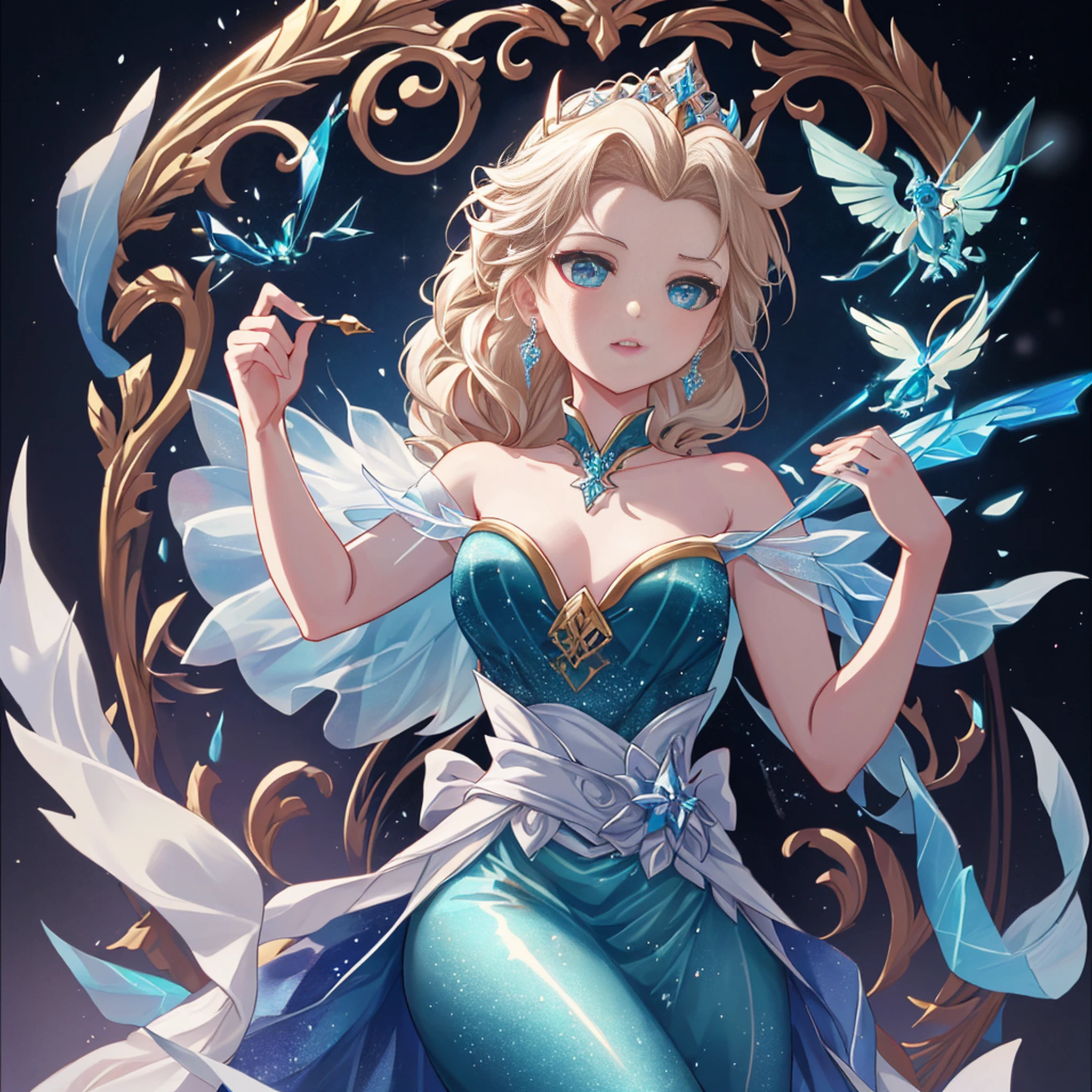 Disney Princesa Elsa com asas e um Tiable, Artgerm extremamente detalhado, Artgerm e Atey Ghailan, fanart melhor artstation, ! arte dos sonhos, estilo de arte de fantasia, Artgerm em ArtStation Pixiv, estilo de Artgerm, Modelo IG | Artgerm, estilo Artgerm, Artgerm detalhado