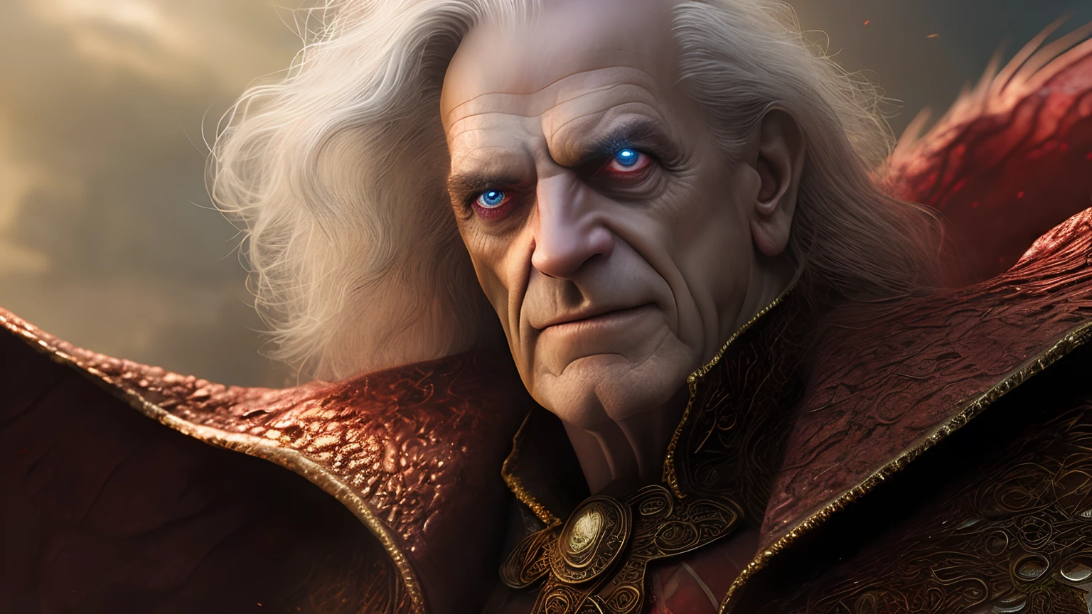 um close up de um grupo de pessoas com olhos vermelhos, gigante da geada, Vigo, the Carpathian, Tomasz Alen Kopera e CGSoration, Christopher Lloyd como Belial, regal and menacing visage, Como guerreiros reptilianos atlantes, Deus Imperador de Duna, djinn man male demon, Cory Chase como um atlante, imagem arafed de um homem com 2 DEUSES ATRAS DOS ombro, Vigo, the Carpathian, Epic Fantasy Digital Art Style, epic fantasy digital art, epic fantasy art portrait, regal and menacing visage, epic fantasy HD art style, Symmetrical Epic Fantasy Art, epic fantasy character art, Retrato do Imperador da Humanidade, fantasy epic digital art, arte digital de fantasia detalhada, PELE COR AZULADO BRILHANTE E OLHOS VERMELHOS NEON, 8K