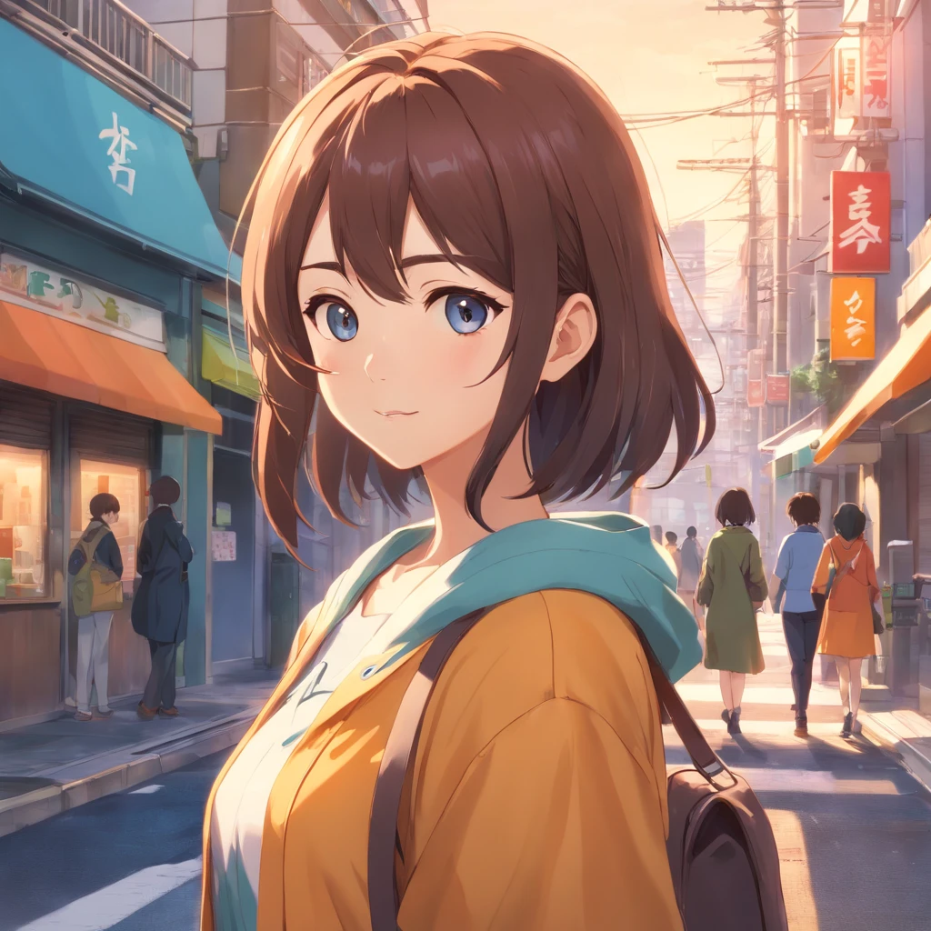 There was a woman on the street with a camera, Estilo anime 3D realista, Fotos selfie 8k, um belo retrato de anime, anime fotorrealista, estilo anime. 8k, arte de anime realista, retrato impressionante do rosto do anime, estilo realismo anime, kawaii retrato realista, 3 d anime realista, menina anime retrato, estilo de arte realista, Estilo anime 4K