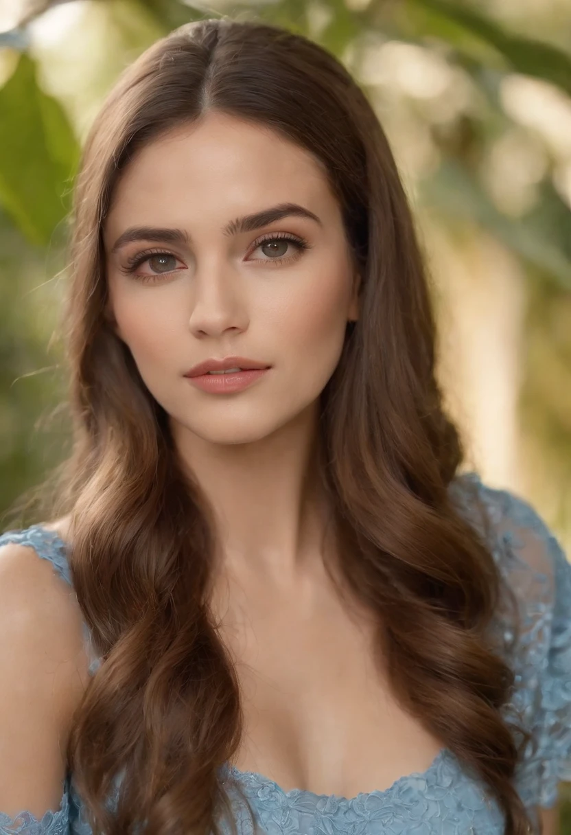 Jovem mulher de 25 anos,Com cabelo ruivo longo e cacheado sedoso e macio,Olho azul detalhado e perfeito,Sarda no rosto,Ultra Perfection,Qualidade de cinema,Vestindo um vestido amarelo agua longo, Com uma flor detalhada e perfeita no cabelo,Em um templo antigo,Ultra HD,flawless lighting,Mega HD,Ultra 4K