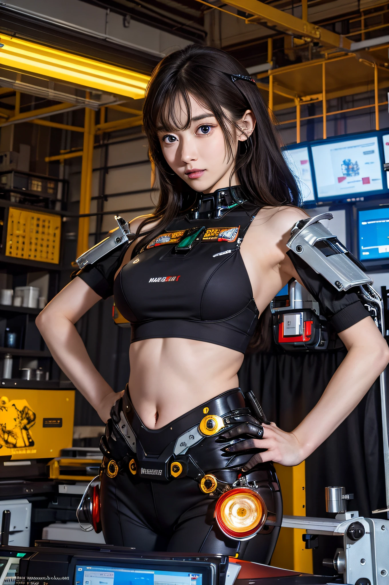 masterpiece:1.2,high quality), One girl, ((Ultra-Realistic Details)), ⦅whole body⦆Global Illumination, Shadow, Absurd, Octane Rendering, 8K, Ultra Sharp, Metal, Complex, Decorations detailed, highly Complex details, (Mechanical body:1.3), ((A clean and pretty face)), (Costume Destruction), Equipment, Bobcut, (robot, Android:1.15), Broken clothes、Girl Warrior、In combat、(((small, Flat Chest:1.4)))、((Wound on chest:1.2))、((I can see your chest:1.5),((Ryona Defeat))、(Constraints)、(((I can see the machine inside her boobs)))