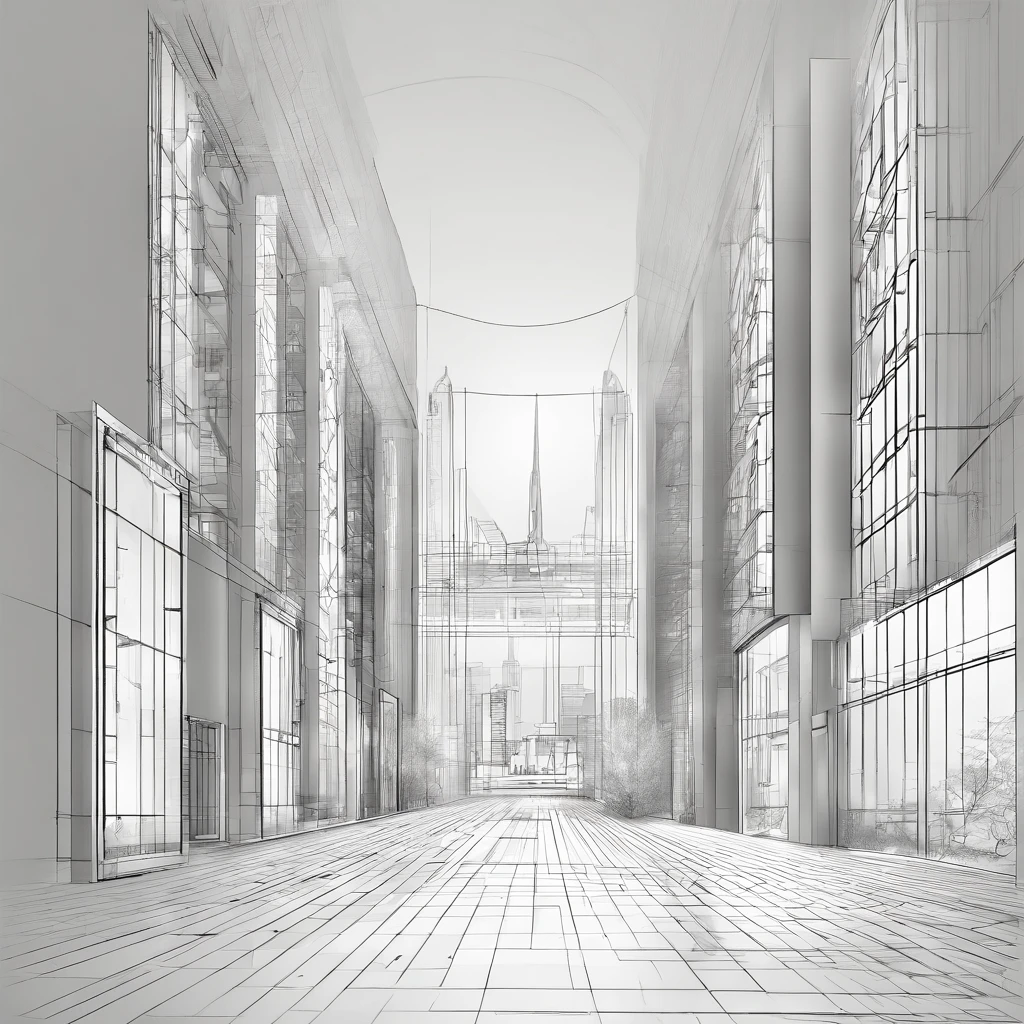 Small entrance exterior、Correct perspective、line-drawing、outlines、Medium omission、unmanned、grayscales