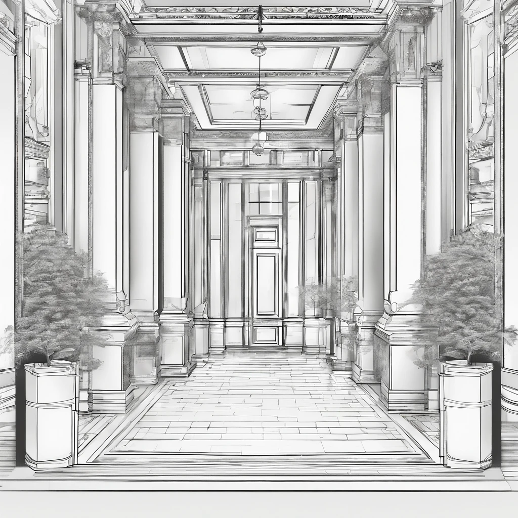 Small entrance exterior、Correct perspective、line-drawing、outlines、Medium omission、unmanned、grayscales