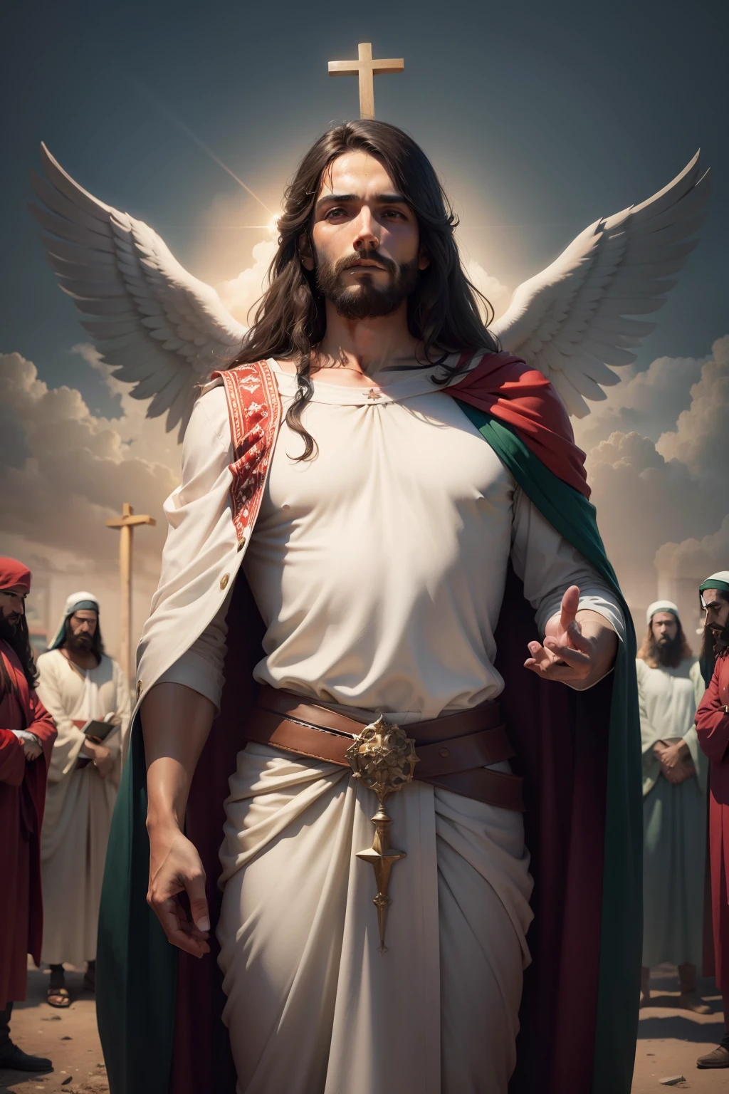 jesus cristo orando no meio do povo