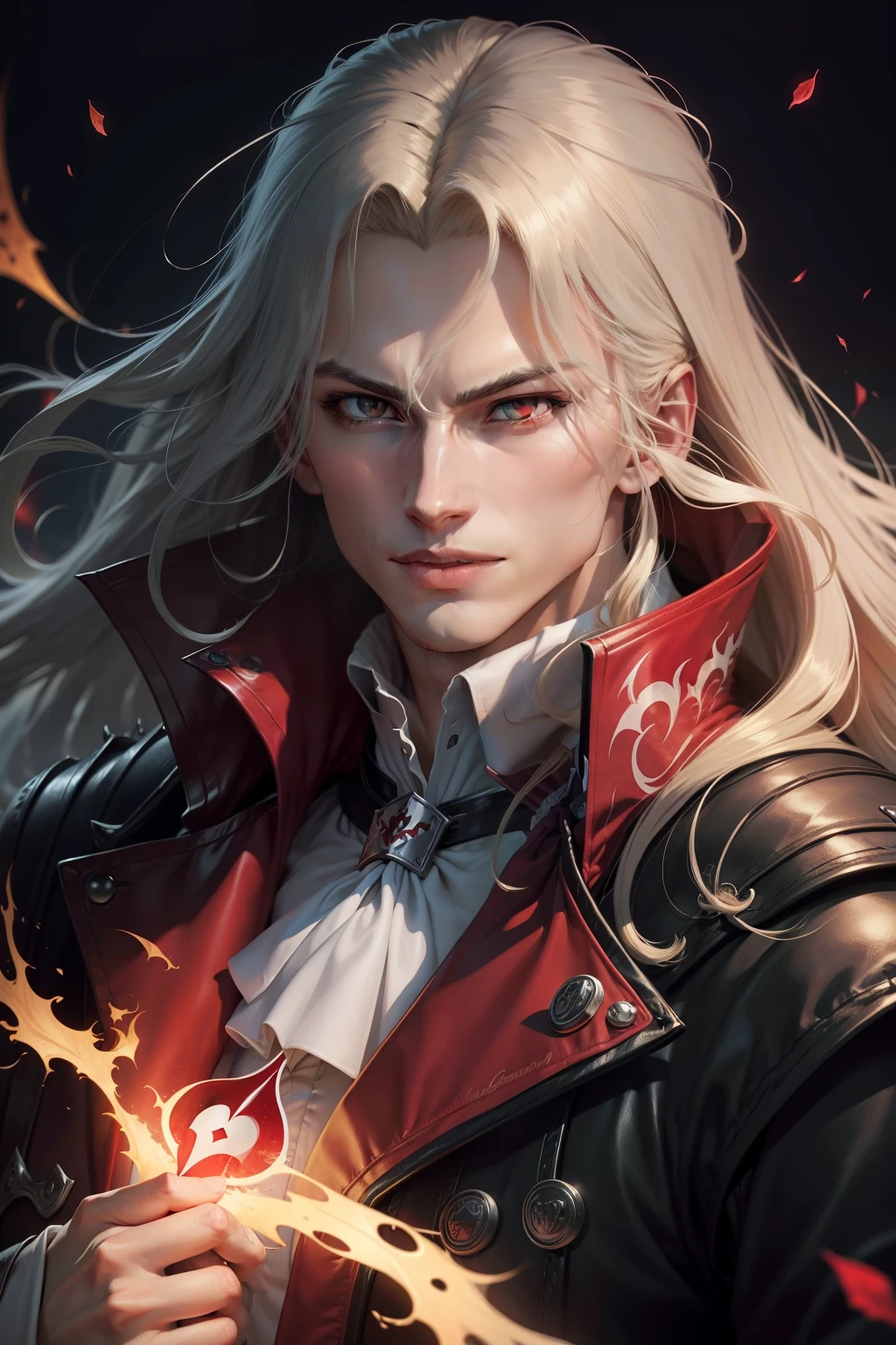 Create an image of Jendrel, a male human from vampire clan. Jendrel has charismatic figure. He stands at 188 cm tall with a lean and athletic build. His hair is short black and slightly tousled. His eyes are deep and expressive, with a light brown color and a hint of mystery, red sparkle. Jendrel wears elegant and mysterious black robes associated with the Demon Clans. The robes should be stylish gothic and dramatic, reflecting his vampire heritage and the enigmatic nature. Jendrel's abilities include heightened shadow speed, which should be hinted at through visual effects like shadowy trails or a subtle aura. Only Jendrel.