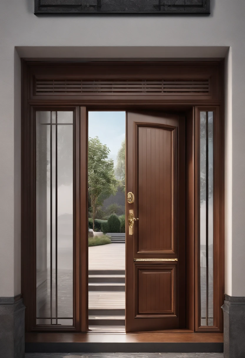 House entrance door、It features a simple、Speciality、Correct perspective、line-drawing、outlines、Medium omission、unmanned、House of the common man、Detached