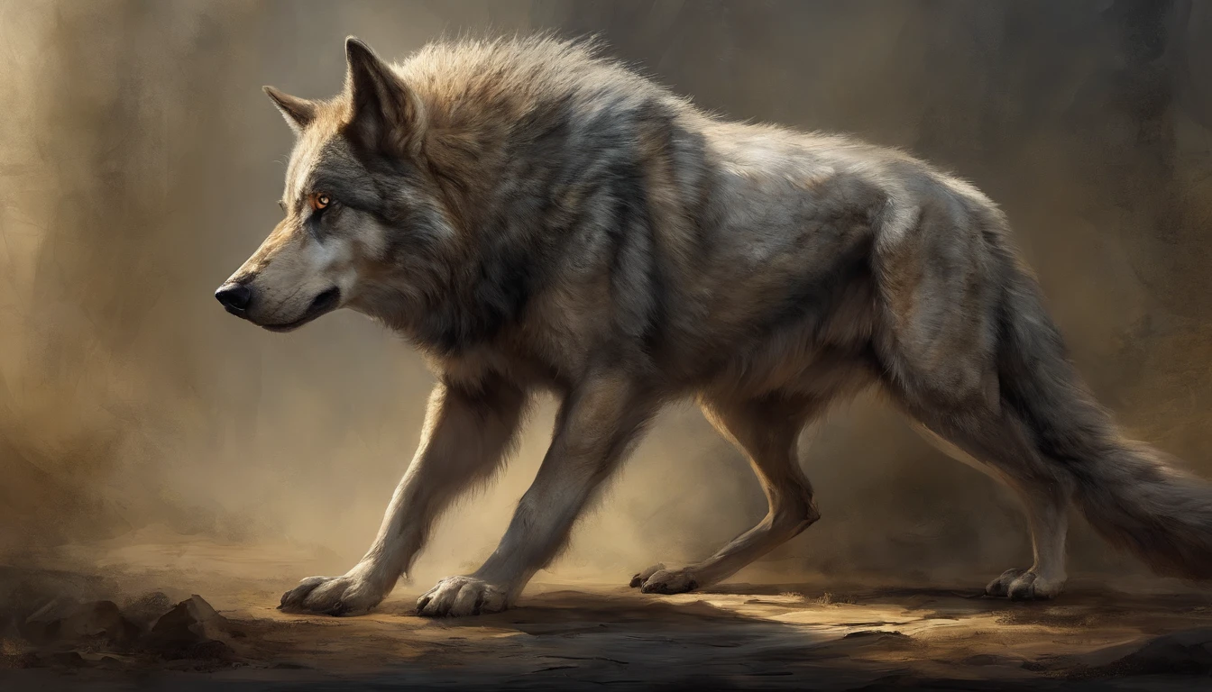 Max Quality, Dramatic lighting, pose amenazante, fierce expression, Epic atmosphere, (((Casco en forma de cabeza de lobo))), (((Toma de cuerpo completo))),Un lobo hecho de metal, ciborg, Estilo cyberpunk, mecanismo, ((Detalles intrincados)), HDR, ((Detalles intrincados, hiperdetallado)), Incandescent lamps, Cinematic shot, vignette, Efecto Bokeh Beckground, (Caninos), (Toma de cuerpo completo).