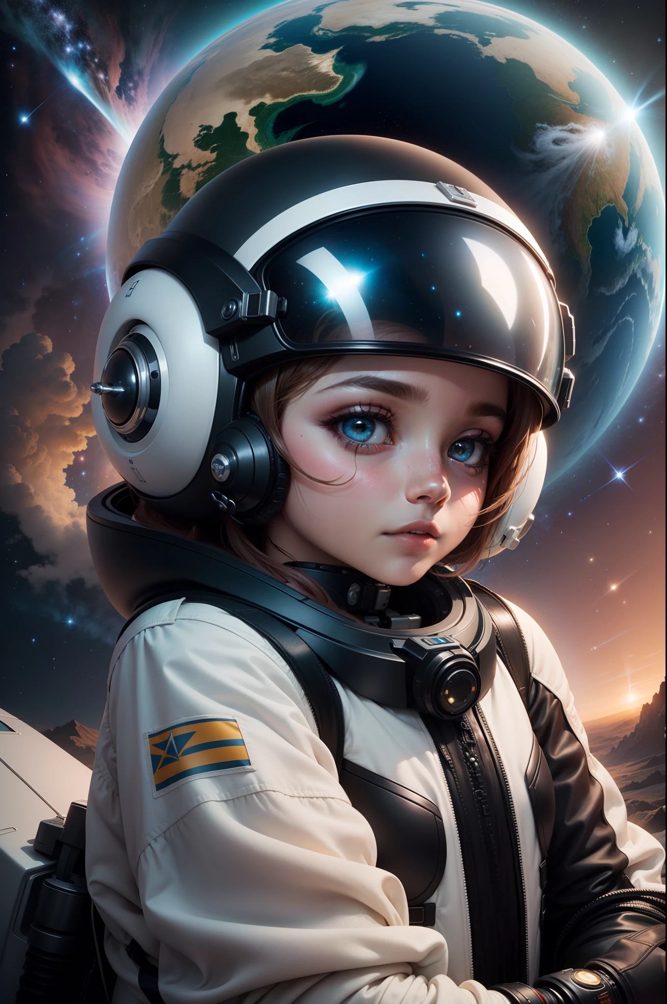 "((masterpiece)), best qualified, pink, a delicate astronaut exploring a bubble gum world, light and space, a wide variety of pastel shades, All in high definition and detail, such as zero gravity, helmet visor displaying the universe, deep space, stars, galaxies, colorful space rocks, a lot of energy and emotion!"