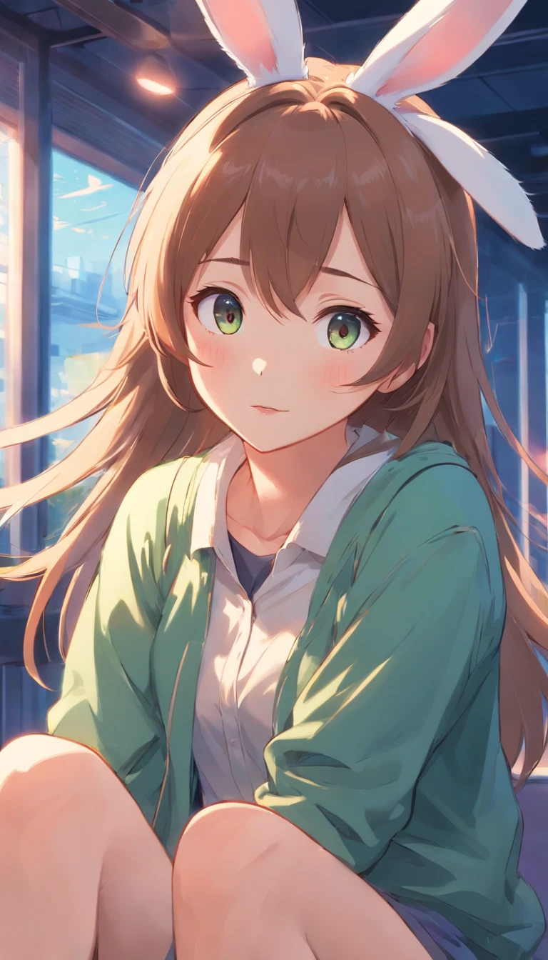 bunny girl, 1 girl, cute,
