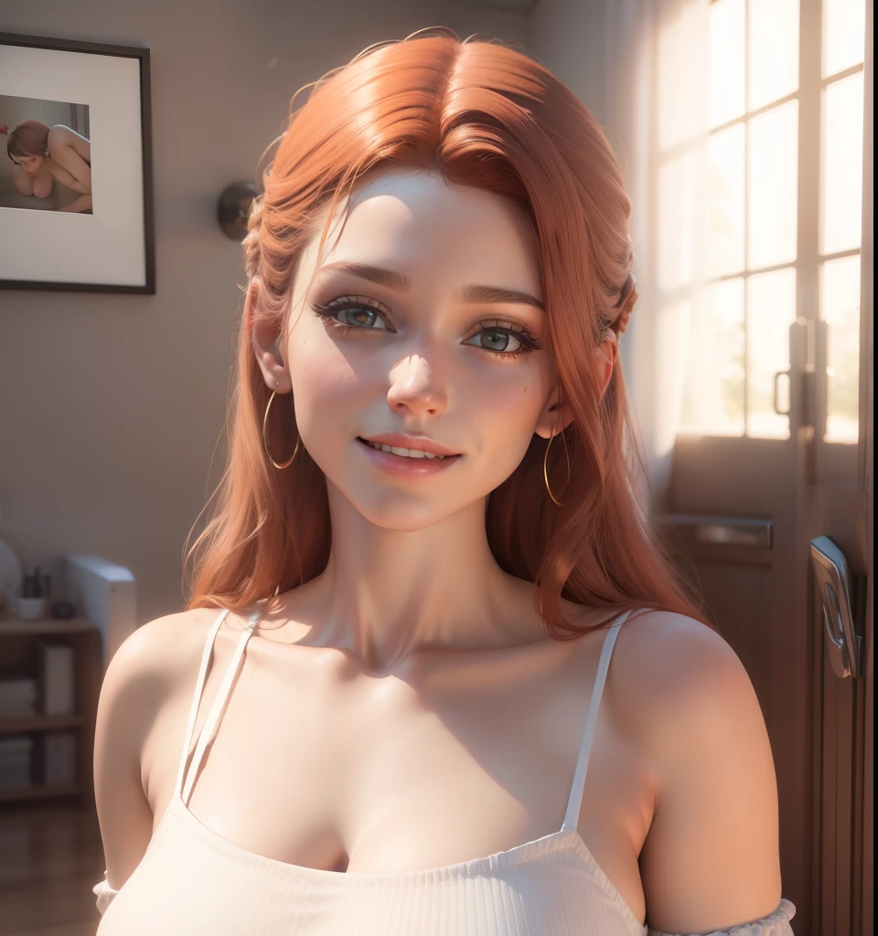 photo of christina hendricks, RAW, beautiful woman, ((portrait)), ((detailed face:1.2)), ((detailed facial feature, detailed skin, clear skin), (perfect proportioned body), ((nsfw:1.5)) (high detailed city environment, apartment balcony), (realistic photo, best quality, detailed), (8k wallpaper), (cinematic lighting, dramatic lighting) (sharp focus, intricate)