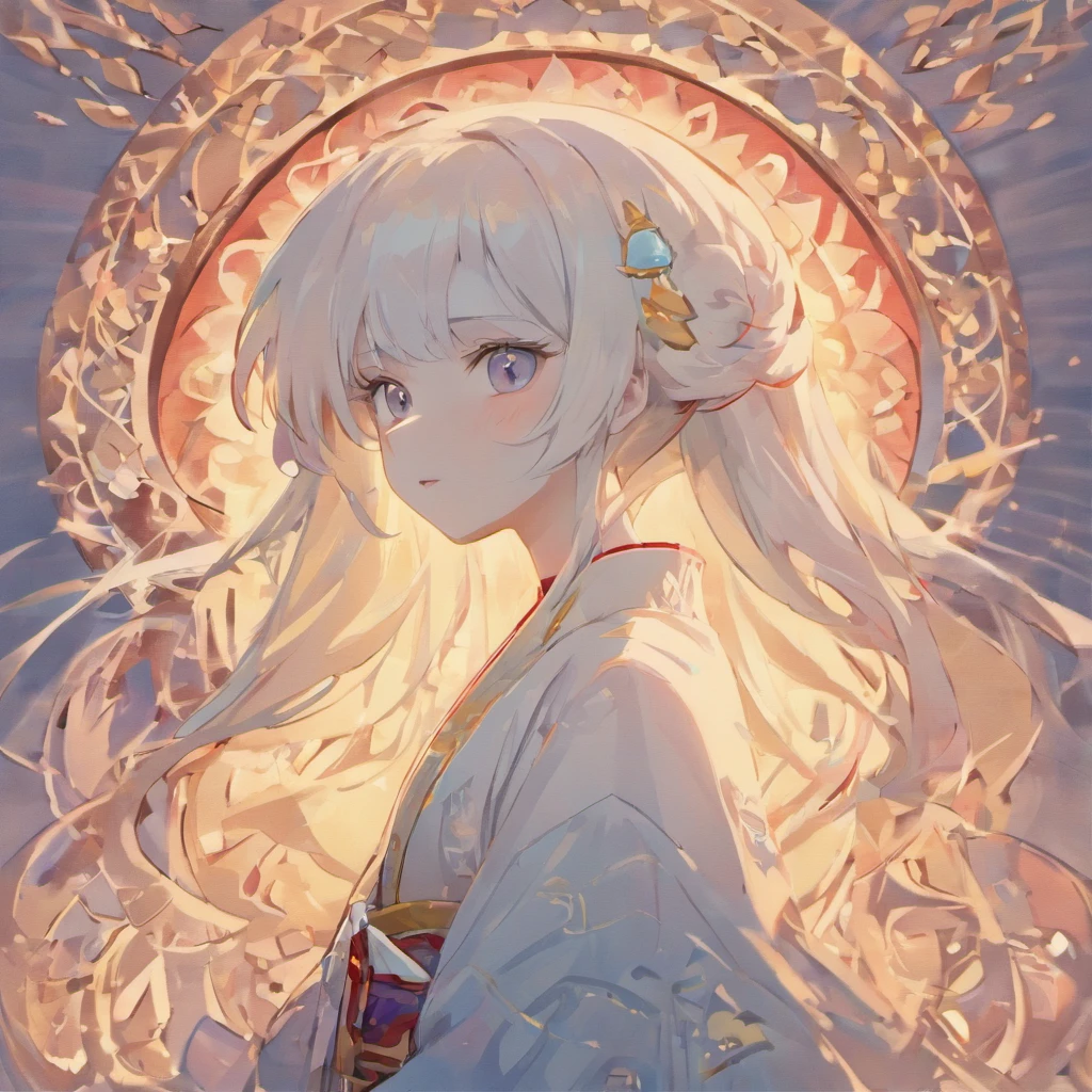 (White background:1.4),(Silhouette of a girl's head, Eyes closed, colorfull long hair, Oriental elements),(Chinese illustration:1.3,paper art:1.3, Quilted paper art:1.2),( reasonable design, Clear lines, High sharpness,Best quality, Very detailed, Masterpiece, movie light effect, 4K )