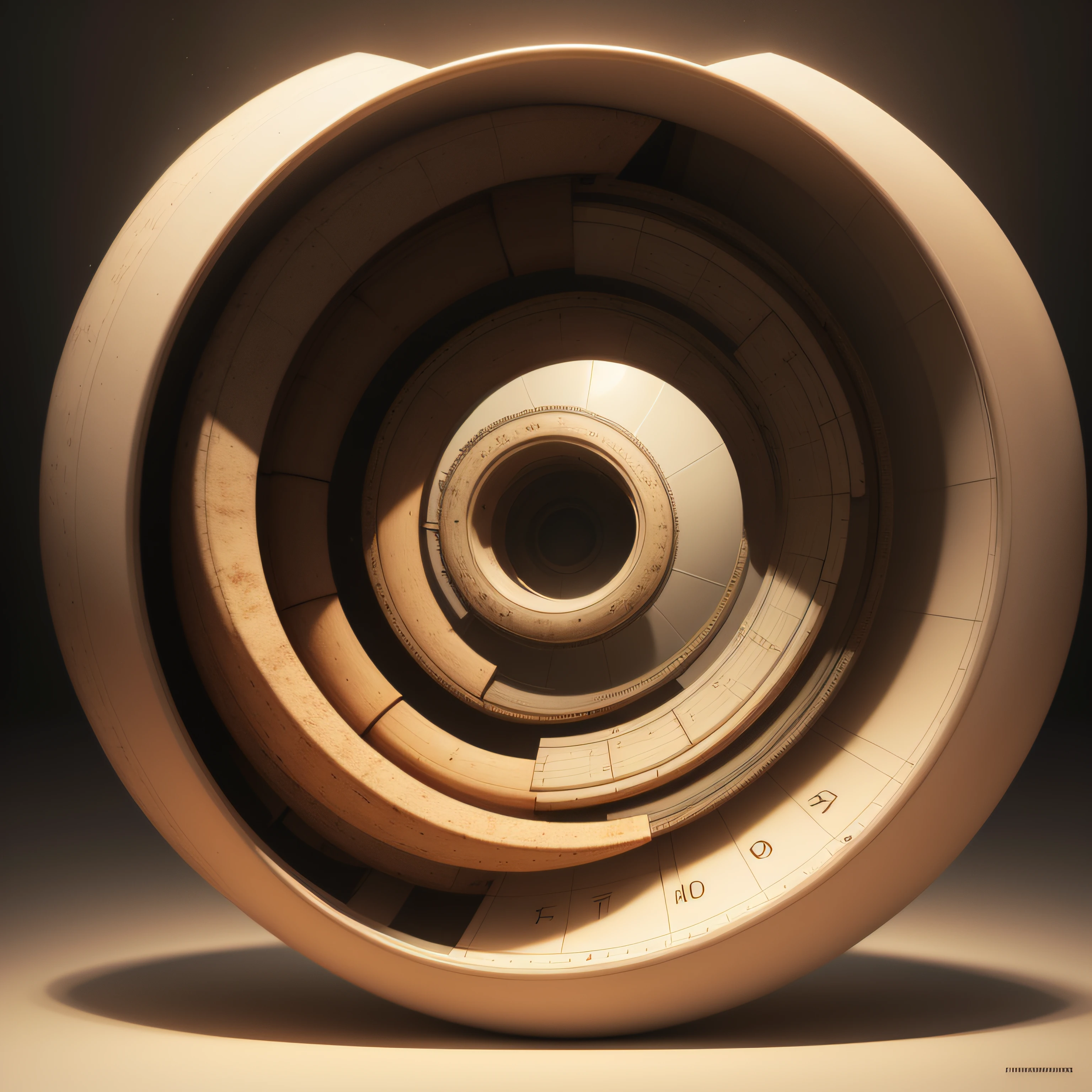 There is an object with Fibonacci settings, a mix of organic and futuristic, um fundo branco, Invisible, Arte surrealista, Inevitabilidade, Surrealista, Incomum, alternate album cover, UNREALISTIC, inspirado em Francesco Raibolini, Hiper realista", Arte surrealista, hiper-realista", Desborrar, realista surreal, Fractais 3D, Fractais 3D proporcao aura, capa de album de psytrance minimalista