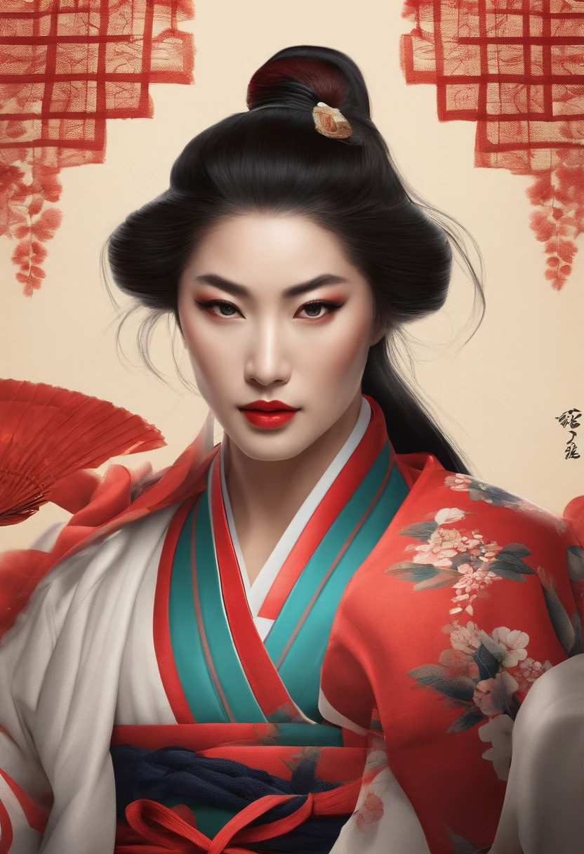 um samurai com kimono de jiu jitsu