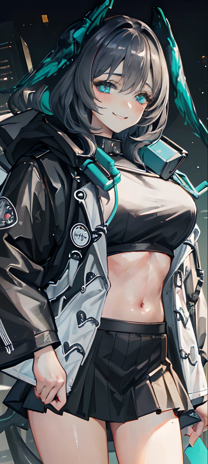((Masterpiece)), (8K, High_Resolution), (distinct_image), (Best quality), (More evil, Bad laughs), (face on light:1.1), (meitantei conan (Style), detecive conan (Style), meitantei conan), Solo, Beautiful eyes and detailed face, ((1girll, Solo)), Medium breasts, Wide buttock, (Abs:0.8), ((school uniform)), (pony tails), (Blush, cheerfulness, Happy smile, Laughing),