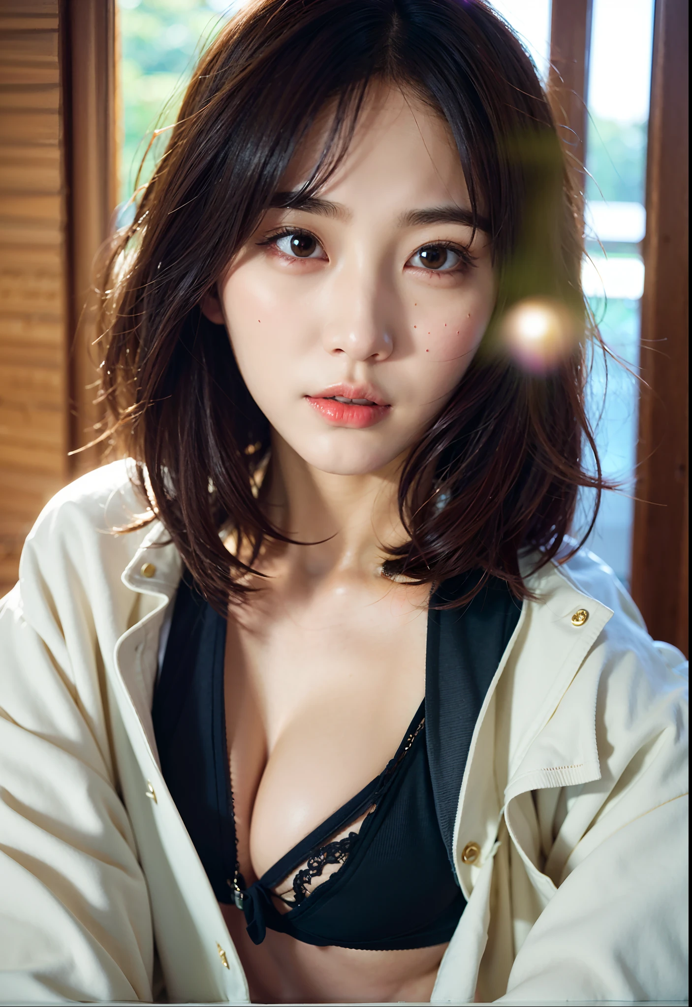 arafed asian woman in a black bra top and a white jacket, gorgeous young korean woman, beautiful south korean woman, beautiful young korean woman, lee ji - eun, lee ji-eun, jaeyeon nam, hwang se - on, heonhwa choe, kwak ji young, jinyoung shin, portrait of female korean idol, korean girl, cute korean actress