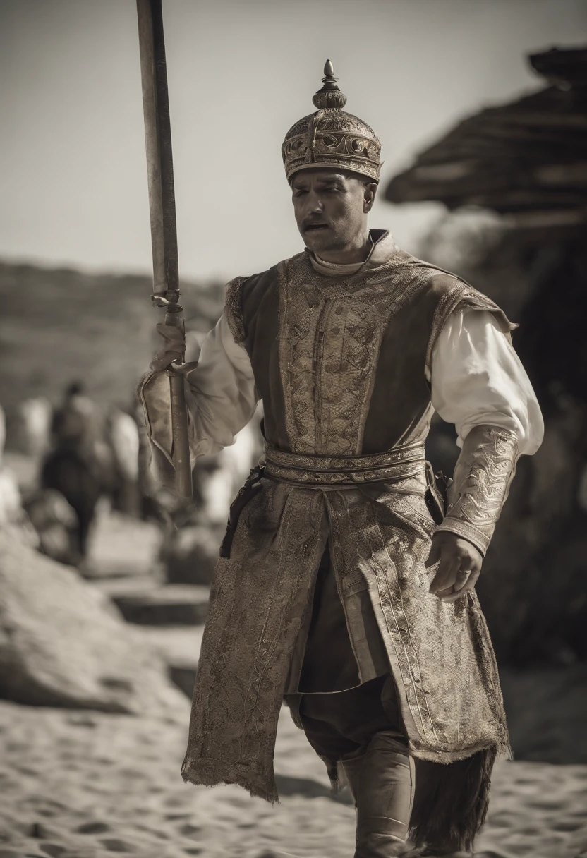 espadachim, armadura de ouro, espada grande, guerreiro de luz, capa preta
