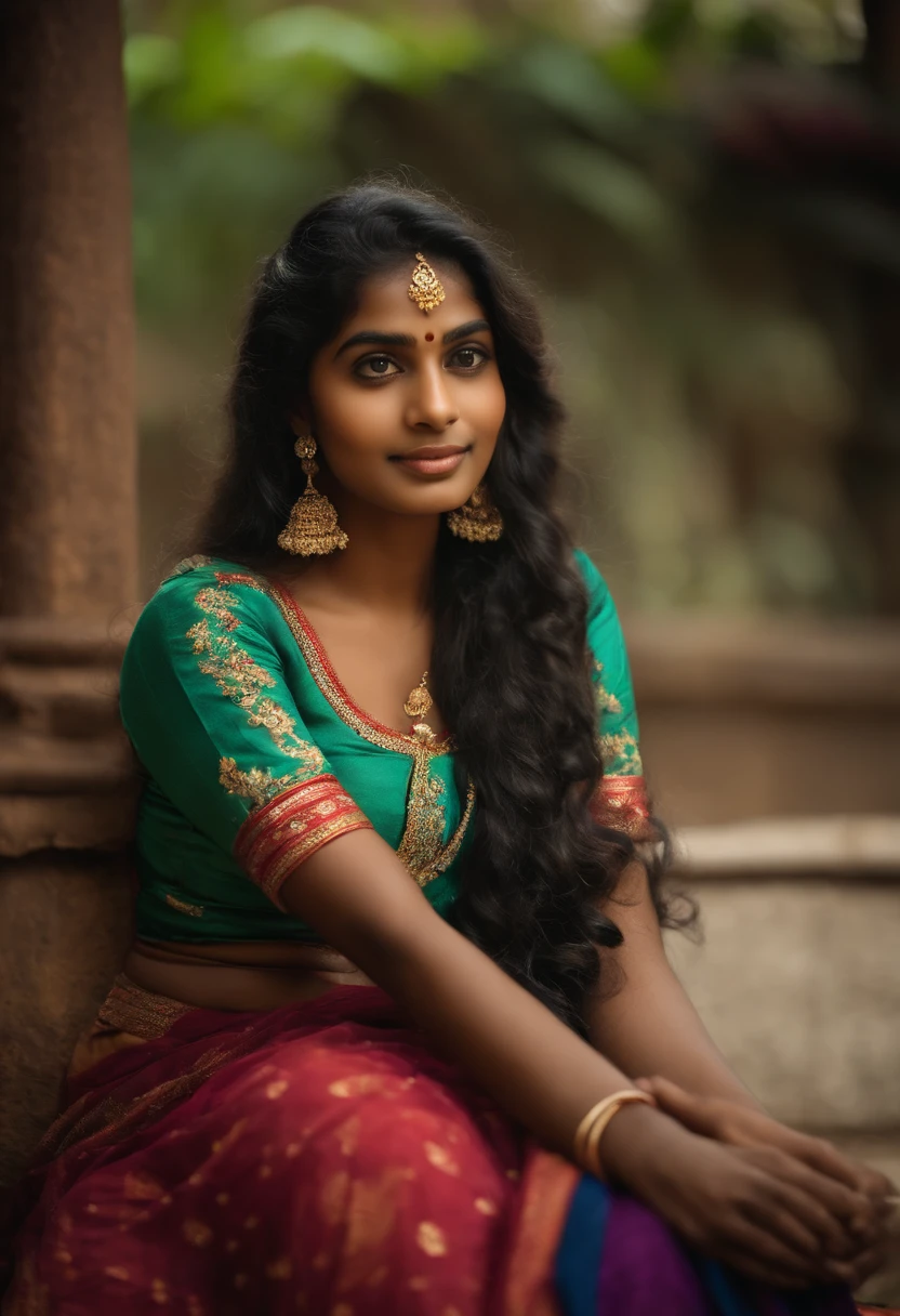 Young, Beautiful Sri Lankan girl, 25 years old. , with old man, full body seen, each other with various style