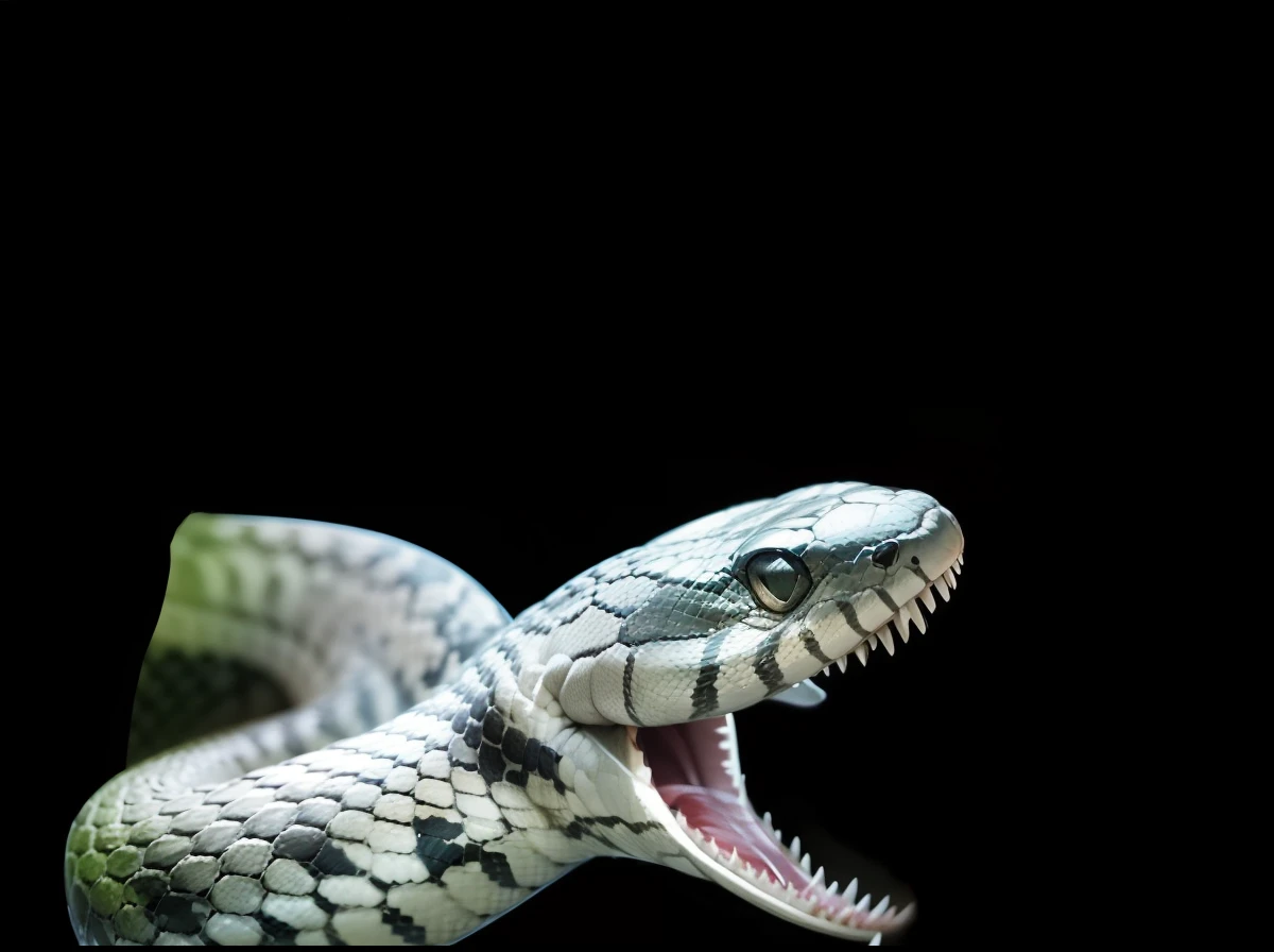 There is a snake in the image with large sharp claws ready to take the boat, imagem detalhada e com alta qualidade