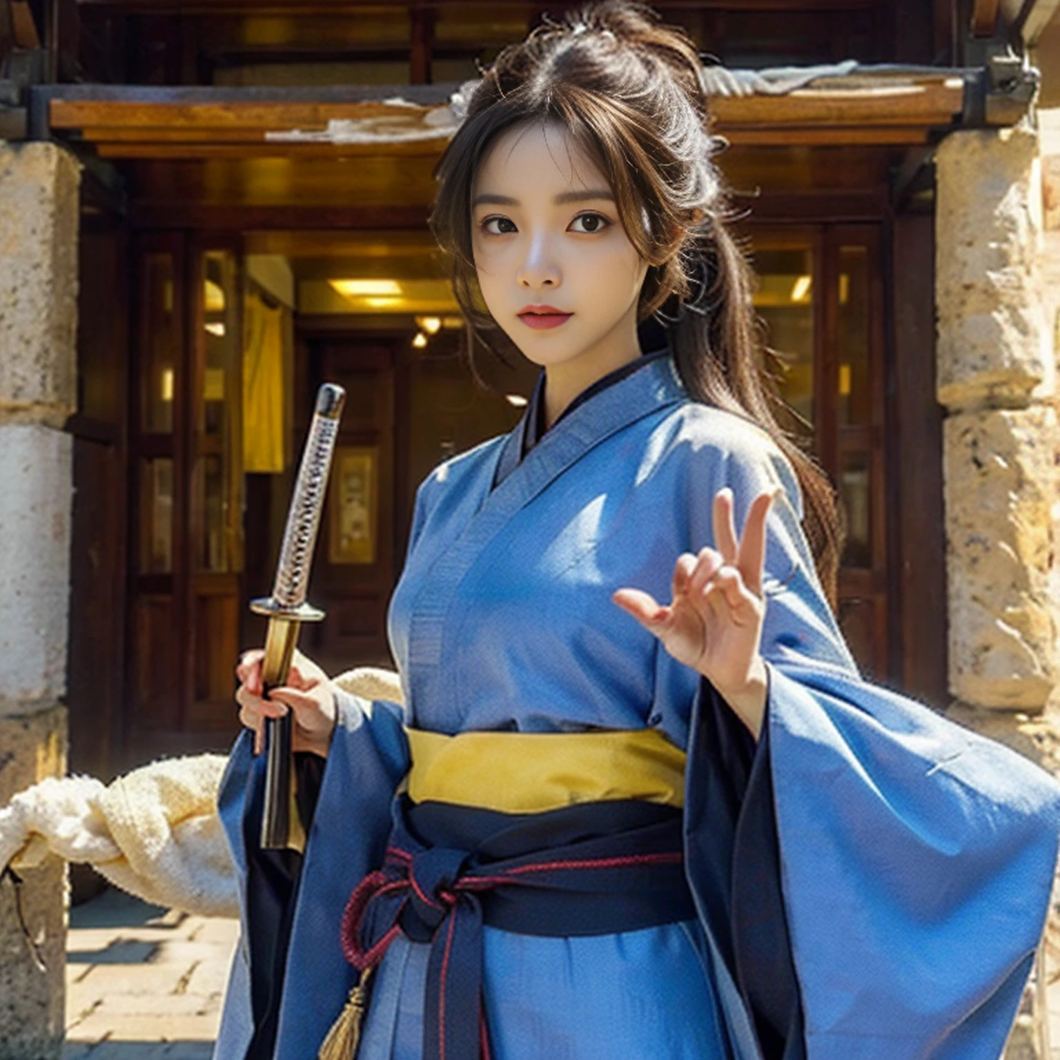 8k, super detalhamento,Dom Dao, uma pregirl,(postura de luta:1.5),solo, (A long sword in hand),Hanfu,saia curta, super detalhamento, tmasterpiece,por fora,fundo nevado da montanha,Invernos,Flor de neve,Corpo inteiro como,(seios grandes com decote exposto,Ombros expostos,鎖骨),Golden ratio figure,Scowling, cara bonita,cara de estupro, cabelos brancos, hair messy, Do lado,Olhos cheios de detalhes,Optimal proportions of four fingers and one thumb,
