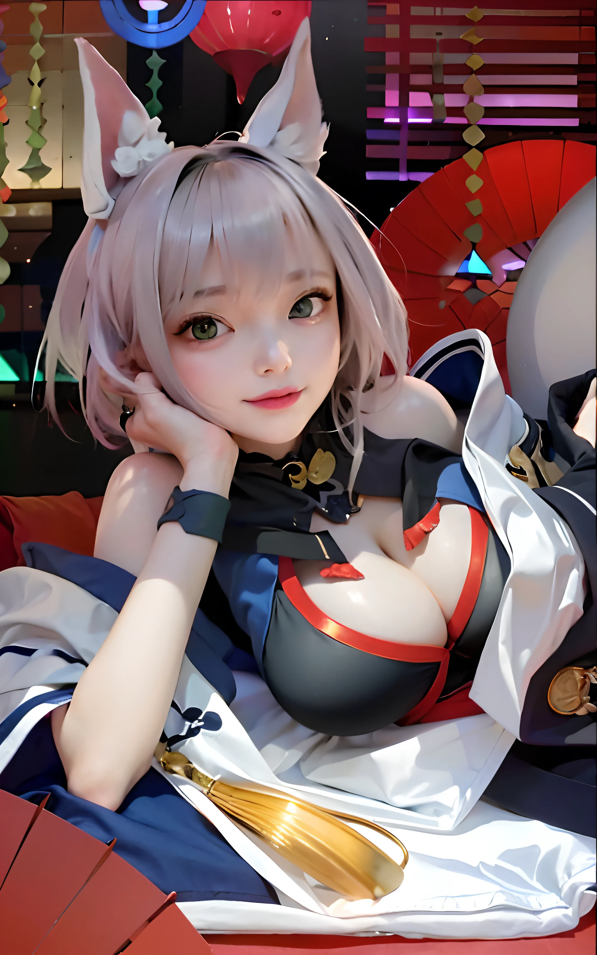 ((masterpiece)), (photorealistic:1.2) masterpiece, best quality, high quality, absurdres, shiny skin, colorful, stunning art, best quality, hyper detailed, beautiful detailed, reflective hair, good lighting, ray tracing, depth of field, ultra-detailed, illustration, Amazing, fine detail, extremely detailed, ((ultra-detailed)), (beautiful detailed girl), beautiful detailed glow, intricate detail, highres, an extremely delicate and beautiful, beautiful detailed eyes, hdr, rounded eyes, detailed facial features, (rounded pupils:1.4) (illustration), (beautiful detailed eyes), ((very detailed face)), depth of field, (alluring face), (evil smile:1.3), parted lips, (large breast), (looking at viewer:1.1), close-up, wideshot, sideways, photo \(medium\), pose , moody lighting, sistineFibelrnd, sistineFibeldef, full body, standing, legs, smile, blush, outdoors, day, simple background,