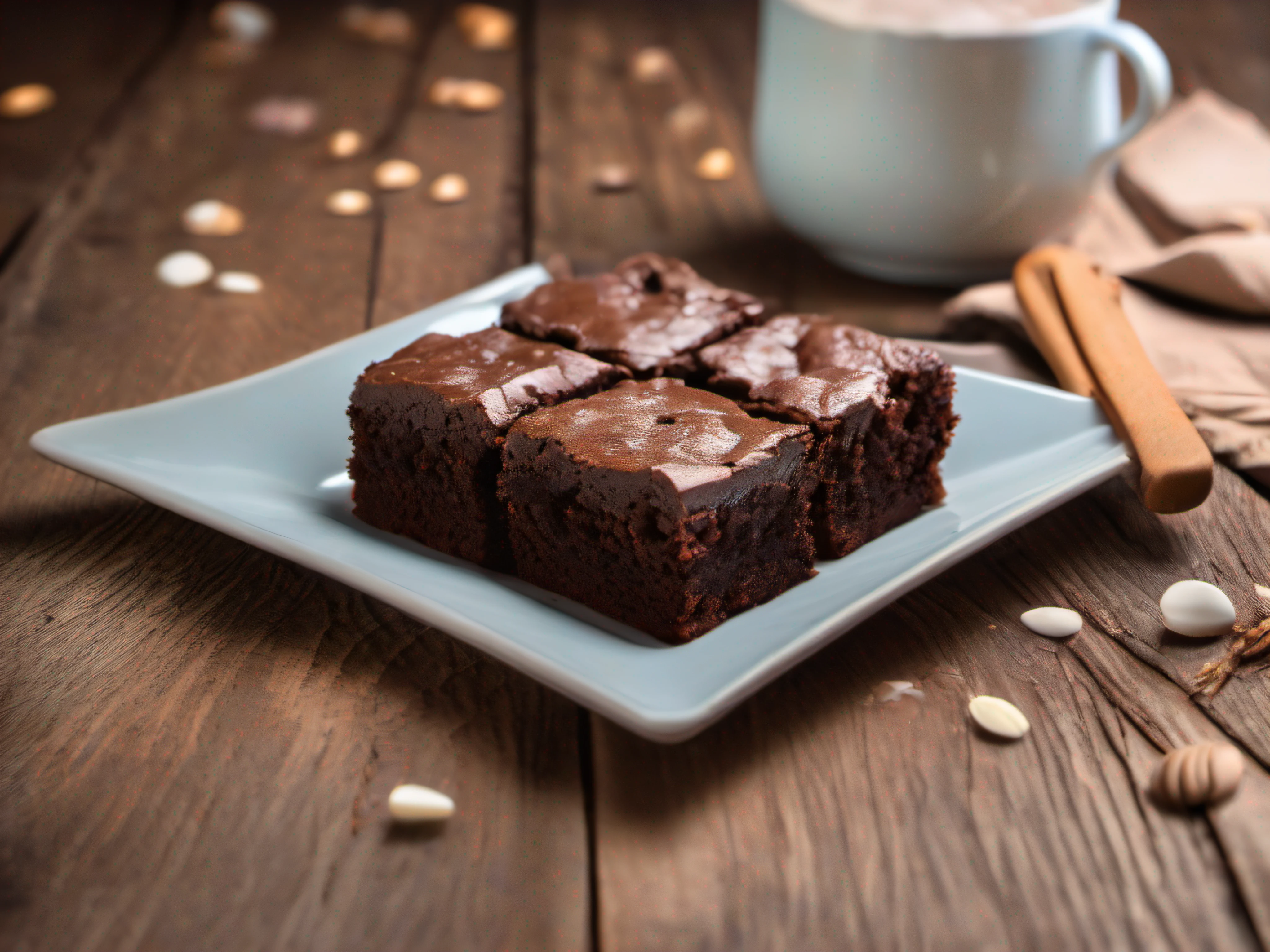 brownie delicioso, textura detalhada, hdr foto realistico, cinematic,foto promocional, iluminado, adobe lightroom