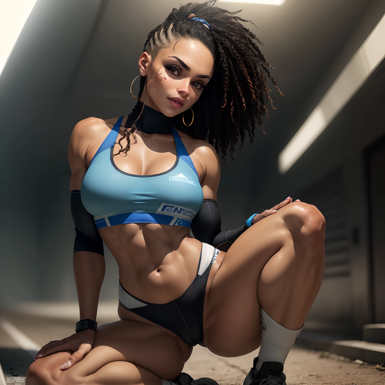 The description of Ana Rivera's face, do jogo Need for Speed Heat, is as follows:
Ana tem um rosto marcante e expressivo. She has definite feminine traits, with slightly arched eyebrows that convey determination. His eyes are intense and piercing, with dark colored iris, that reflect your cunning and confidence. She has her cheekbones slightly highlighted, that improves your athletic and energetic appearance. Hannah's lips are well drawn, com uma fina linha que os define, demonstrating your sense of determination. Your skin is tanned, devido ao tempo que ela passa nas ruas e sob o sol escaldante de Palm City.
leve cicatriz abaixo do olho direito, that adds a touch of mystery to your appearance, Ana Rivera's face is a reflection of her strong and fearless personality, conveying a mixture of intelligence and boldness.