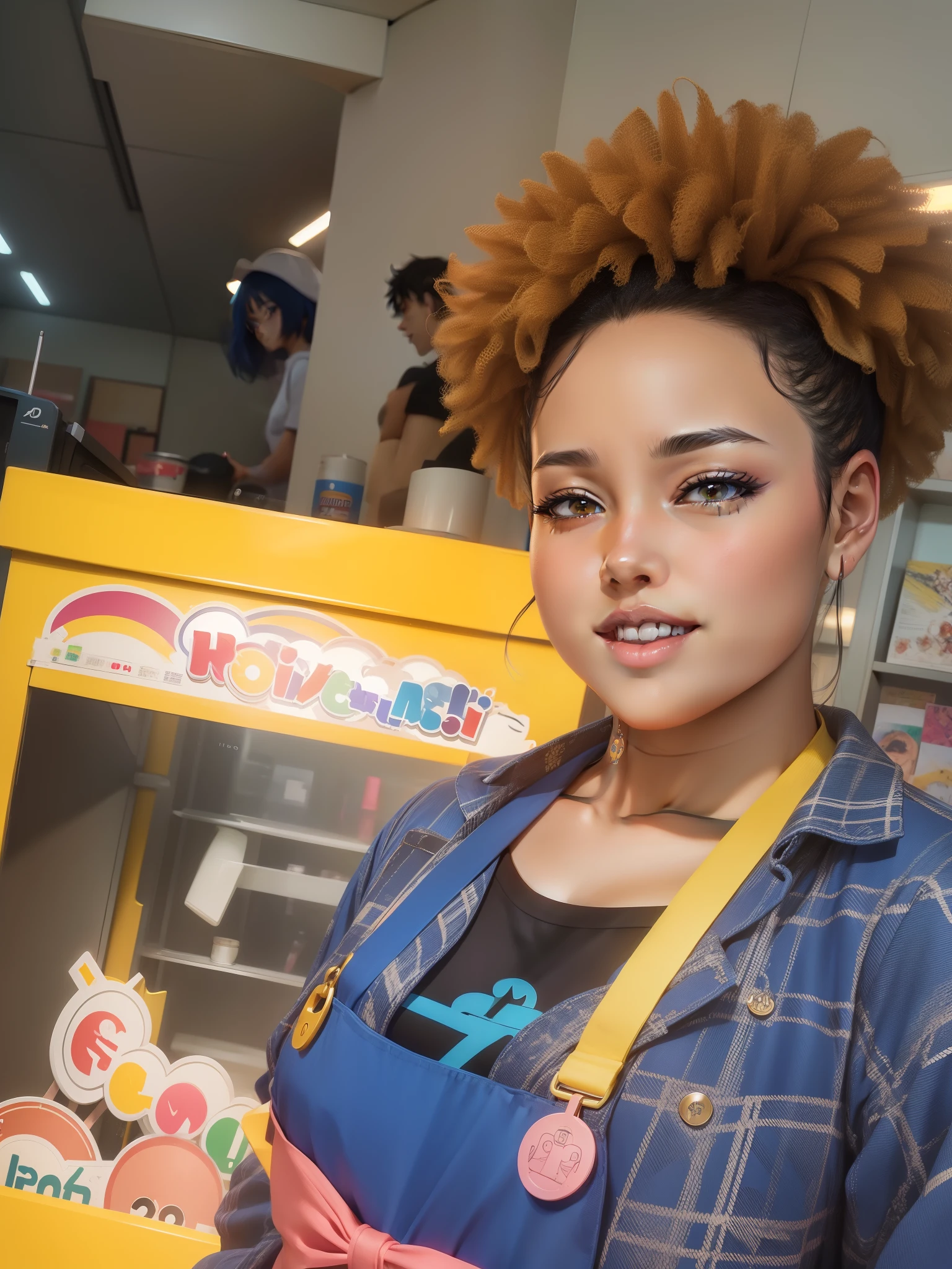  anime com cabelo colorido e um vestido colorido, RossDraw pastel vibrante, rossdraw desenho animado vibrante, estilo anime 4K, retrato bonito do anime, artgerm colorido!!!, ! arte dos sonhos, menina bonita, arte digital estilo anime, Anime Art Wallpaper 4K, Anime Art Wallpaper 4K, arte de anime digital, Artgerm extremamente detalhado