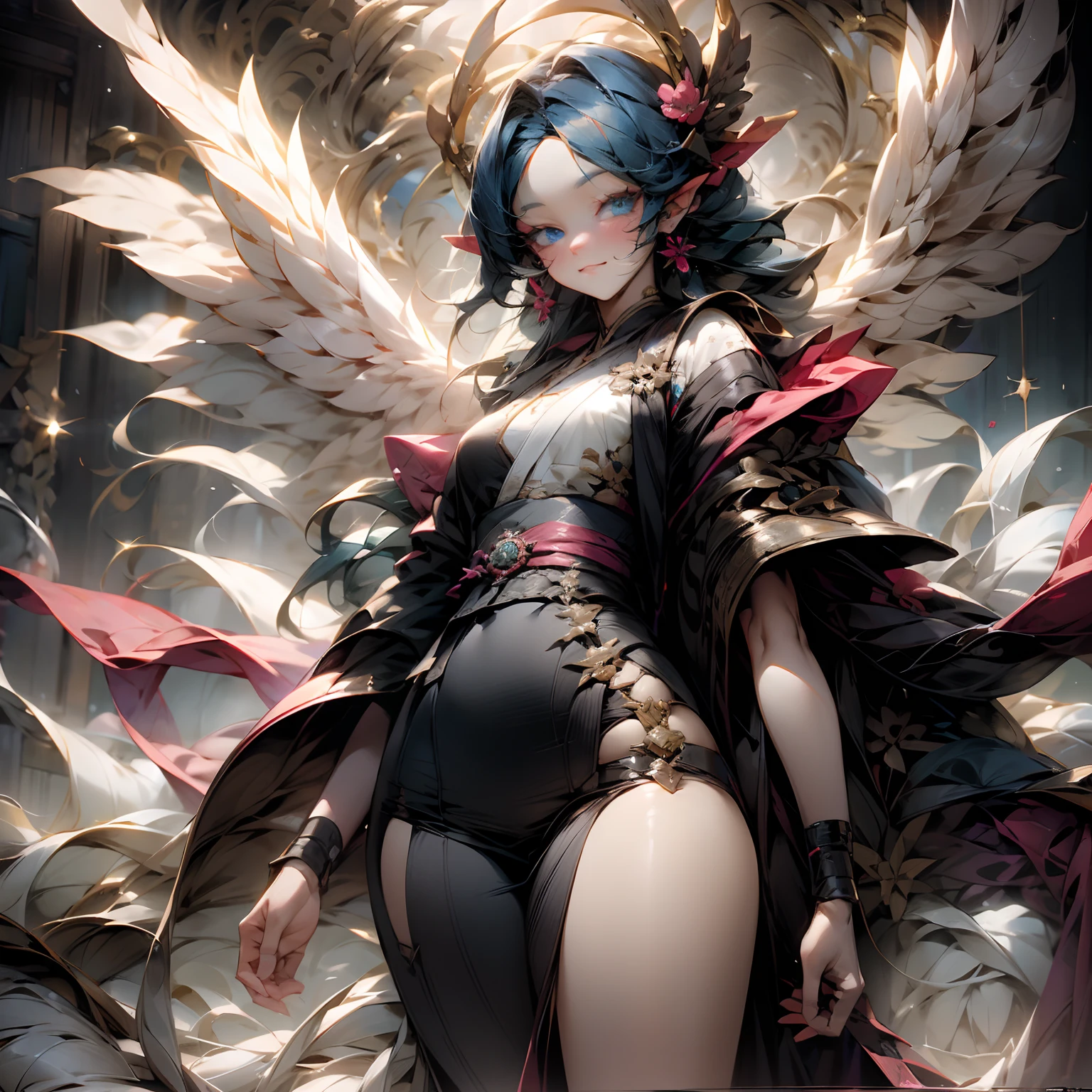 official art, unity 8k wallpaper, ultra detailed, beautiful and aesthetic, masterpiece, best quality, (zentangle, mandala, tangle, entangle), (fractal art:1.3) , 1girl, extremely detailed, dynamic angle, cowboyshot, the most beautiful form of chaos, elegant, a brutalist designed, vivid colours, romanticism, by james jean, roby dwi antono, ross tran, francis bacon, michal mraz, adrian ghenie, petra cortright, gerhard richter, takato yamamoto, ashley wood, atmospheric, ecstasy of musical notes, streaming musical notes visible